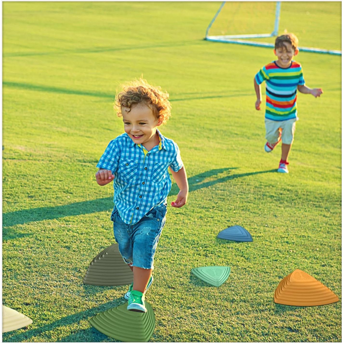 Piedras de Equilibrio WOOD CITY Set 6 PCS Antideslizantes Niños