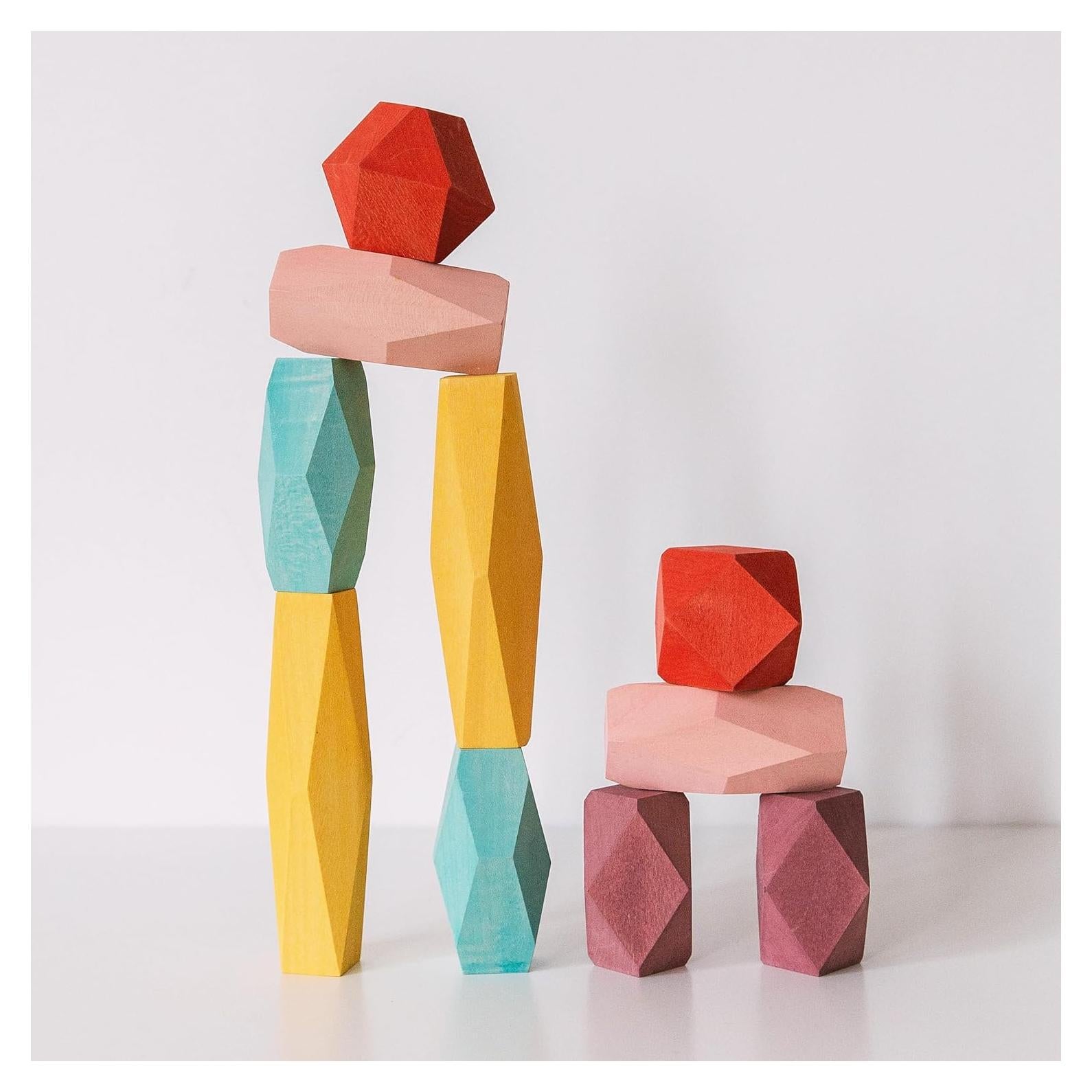 10 Piezas Bloques de Equilibrio de Madera AVDAR - Juguetes Educativos