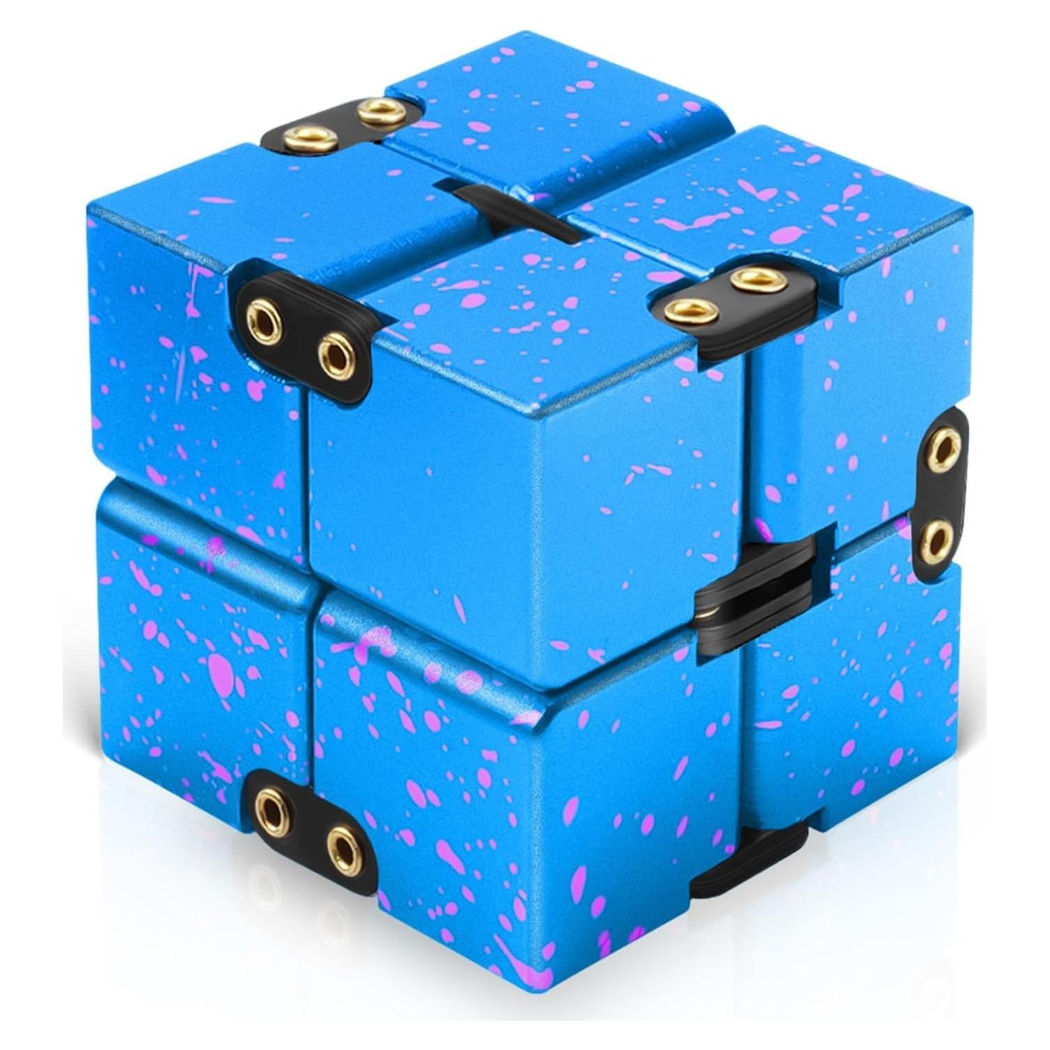 Cubo Infinito Antiestrés Metal Rovzukct 5.58cm Alivio Estrés