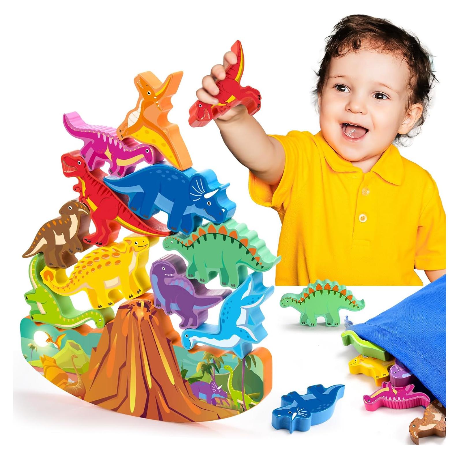 Juguete de Apilamiento de Dinosaurios IPORUP 10 Piezas 3-8 Años