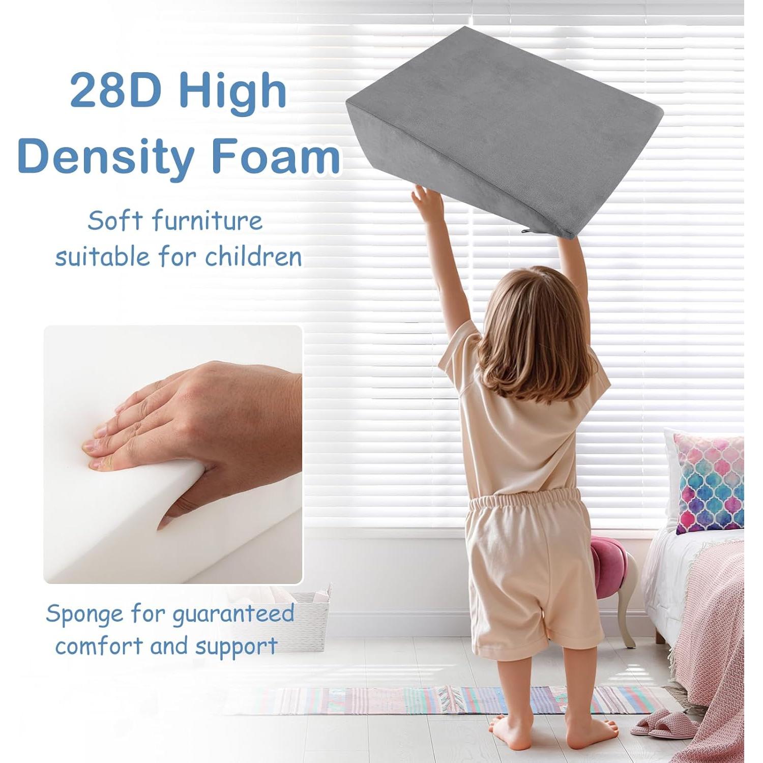 Set de Juego de Escalada INFANS 5 Piezas Espuma Suave Gris