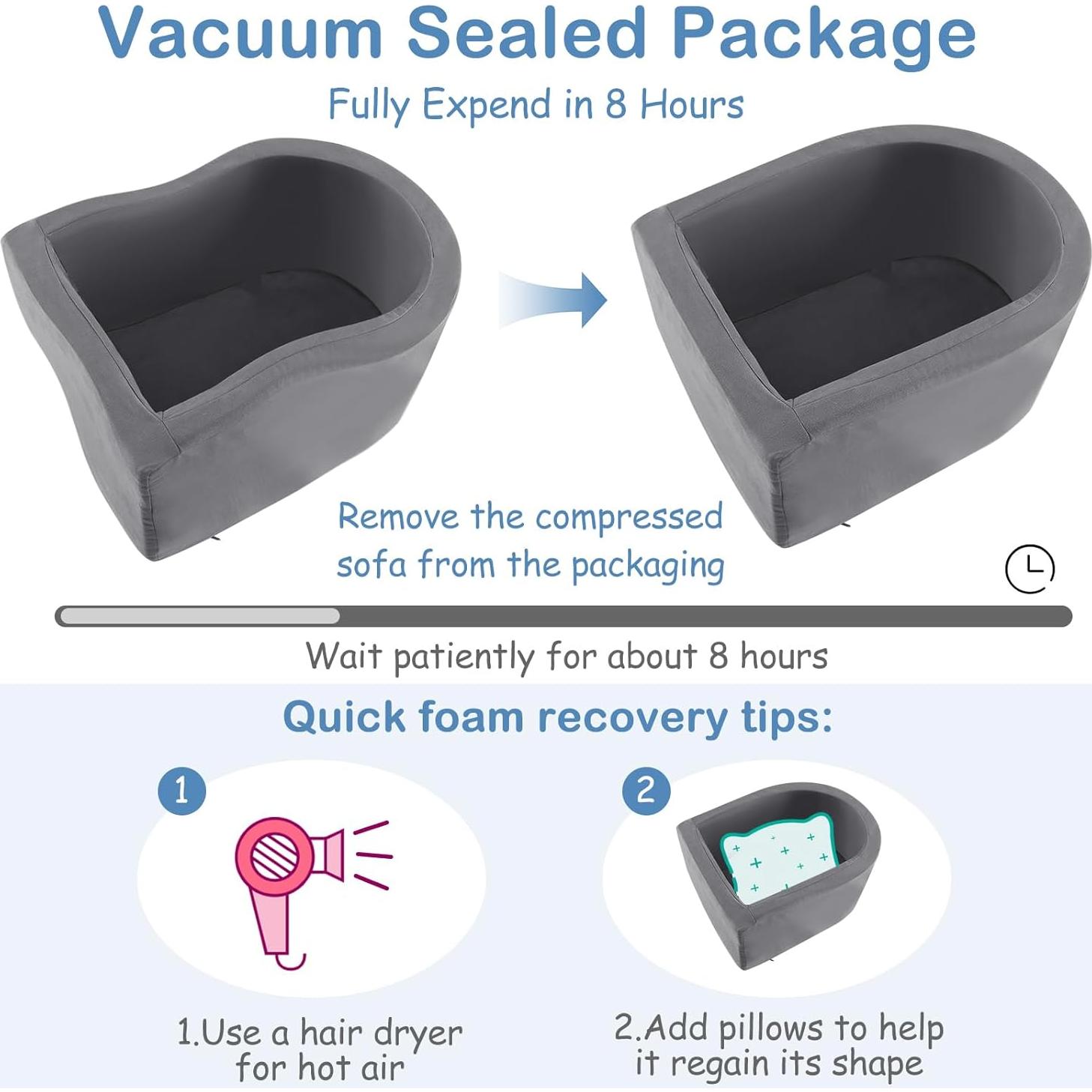 Set de Juego de Escalada INFANS 5 Piezas Espuma Suave Gris