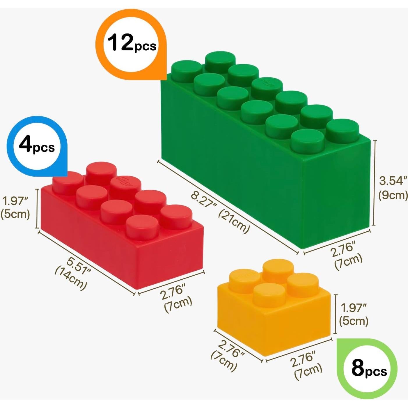 Set de Bloques de Construcción Suaves UNiPLAY 24 Piezas 3+ Años