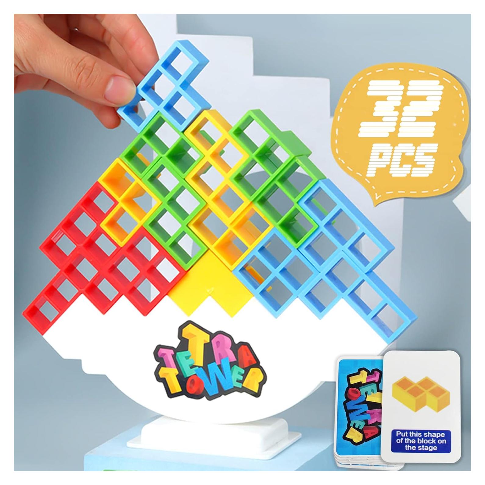 Juego de Bloques de Apilamiento ALKISTA 32 Pcs para 2 Jugadores