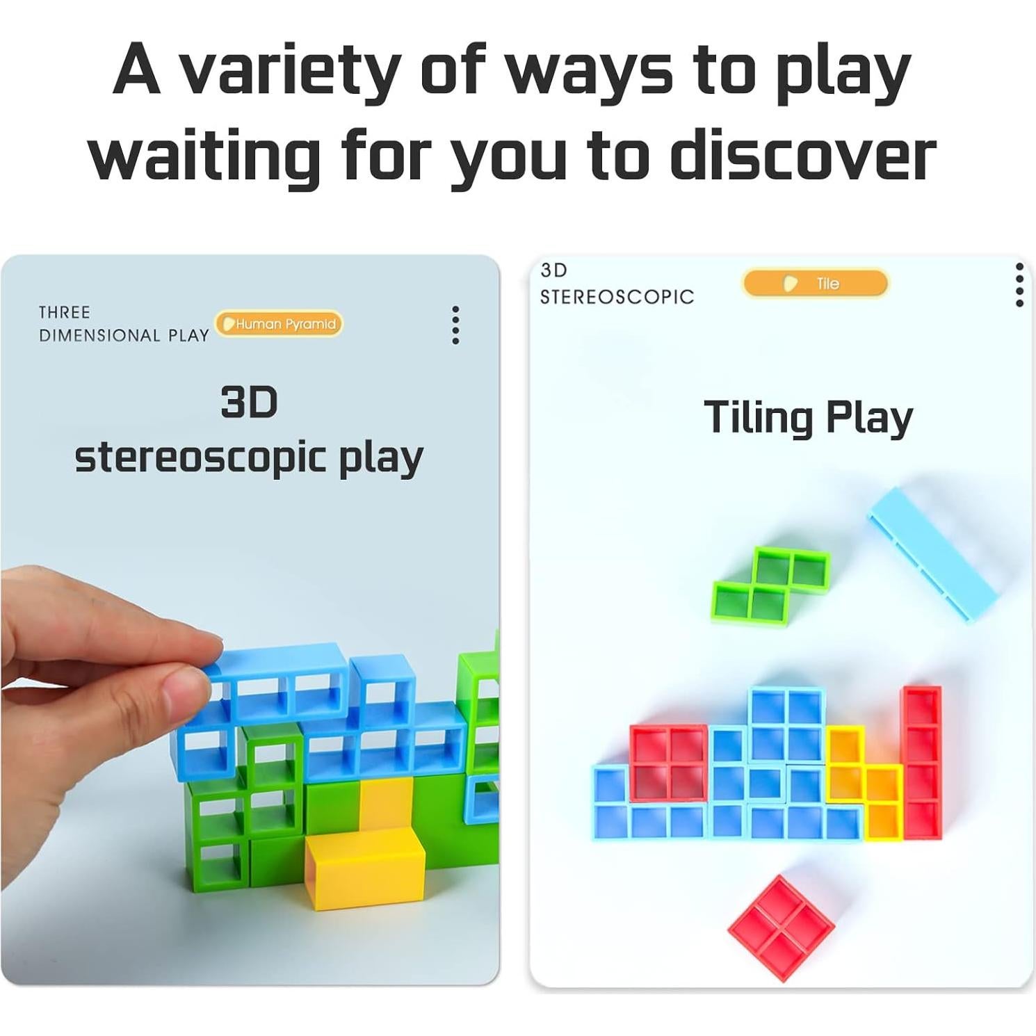 Juego de Bloques de Apilamiento ALKISTA 32 Pcs para 2 Jugadores