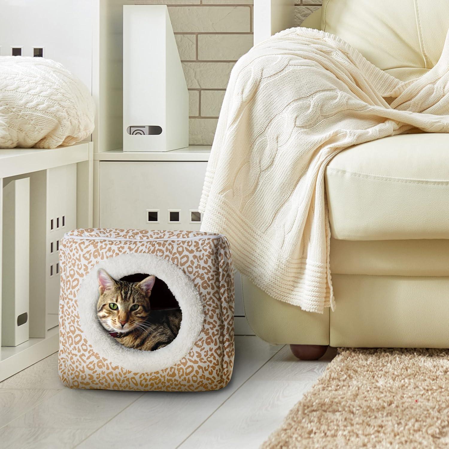 Cueva para Gatos PETMAKER Beige/Blanco 33x30x29 cm