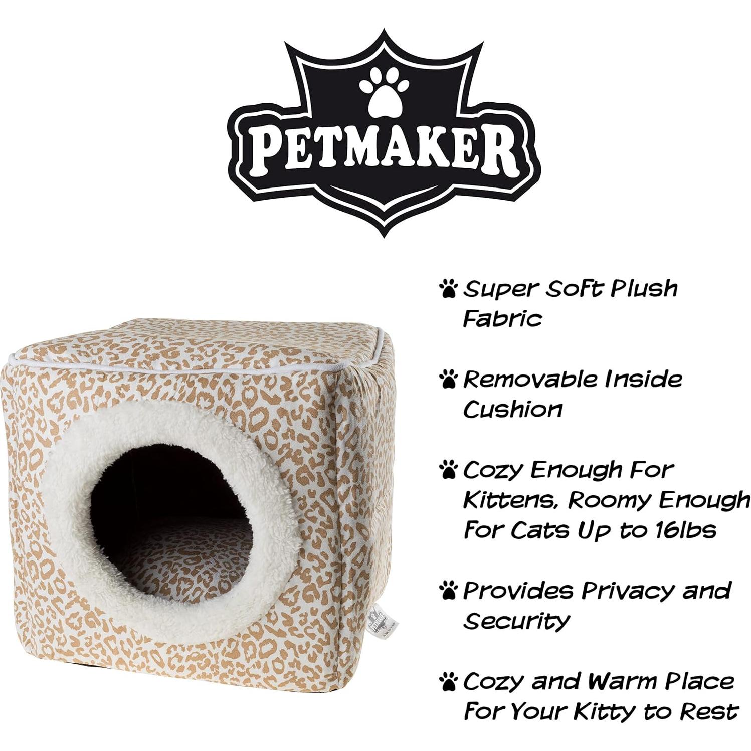 Cueva para Gatos PETMAKER Beige/Blanco 33x30x29 cm