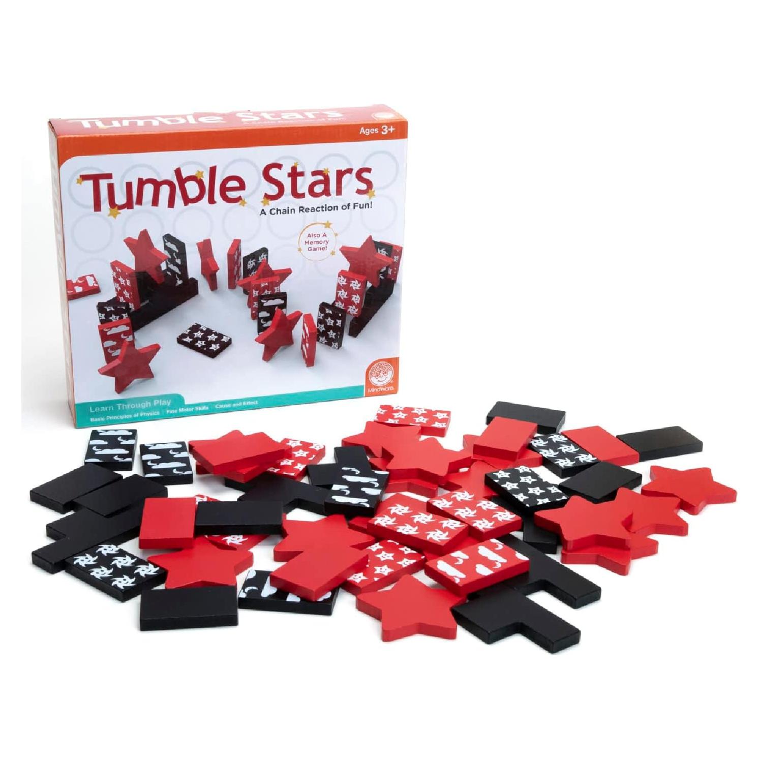 Dominó MindWare Tumble Stars para Niños + 30 Bloques