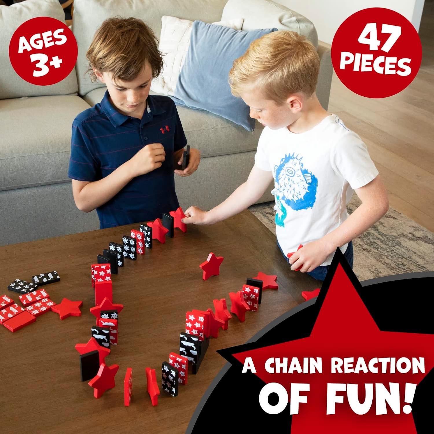 Dominó MindWare Tumble Stars para Niños + 30 Bloques