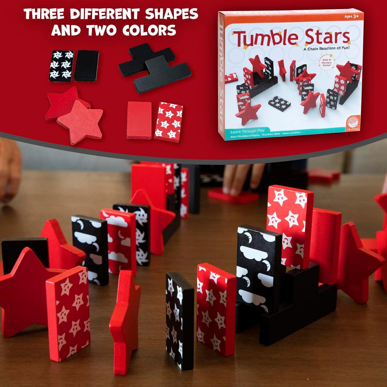 Dominó MindWare Tumble Stars para Niños + 30 Bloques