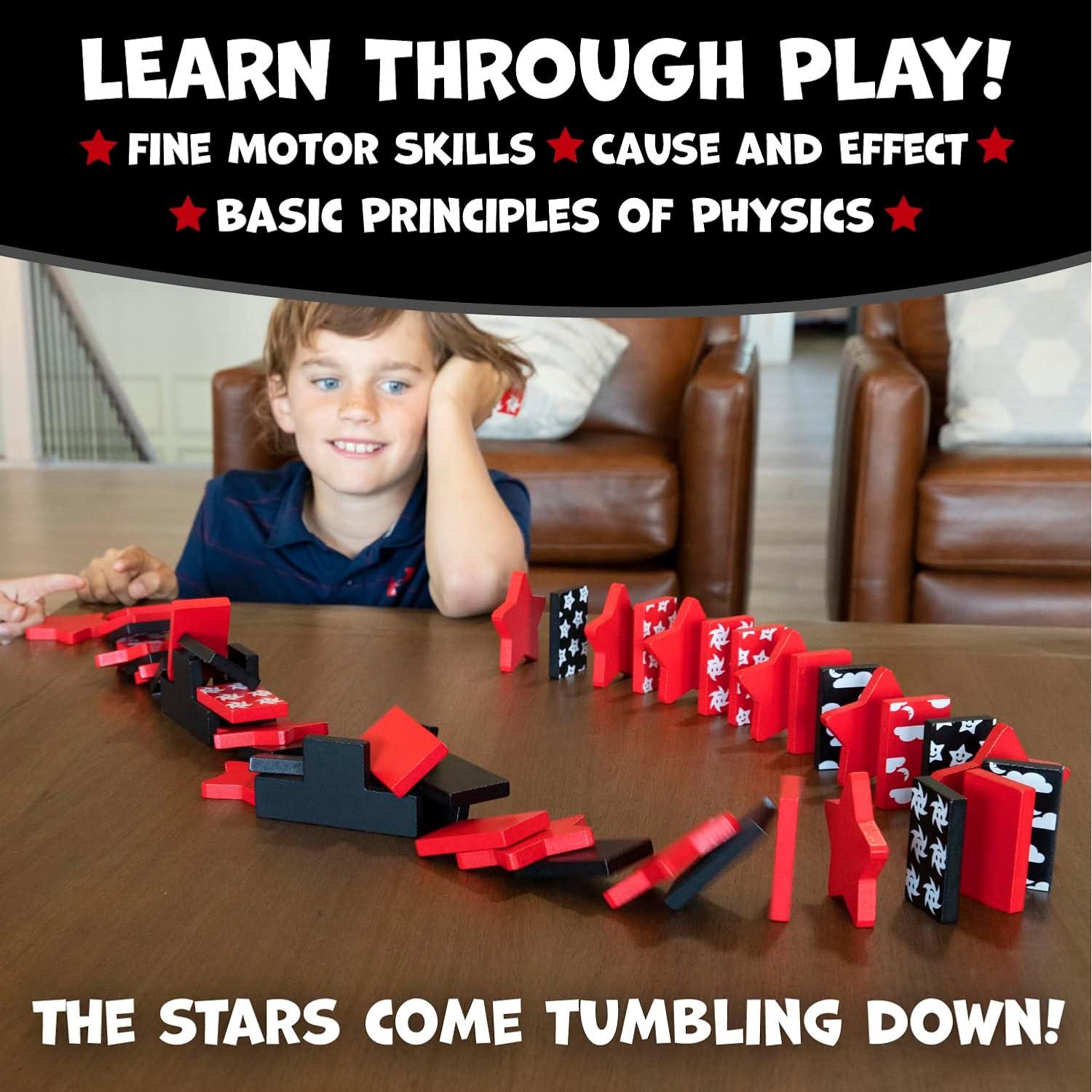 Dominó MindWare Tumble Stars para Niños + 30 Bloques