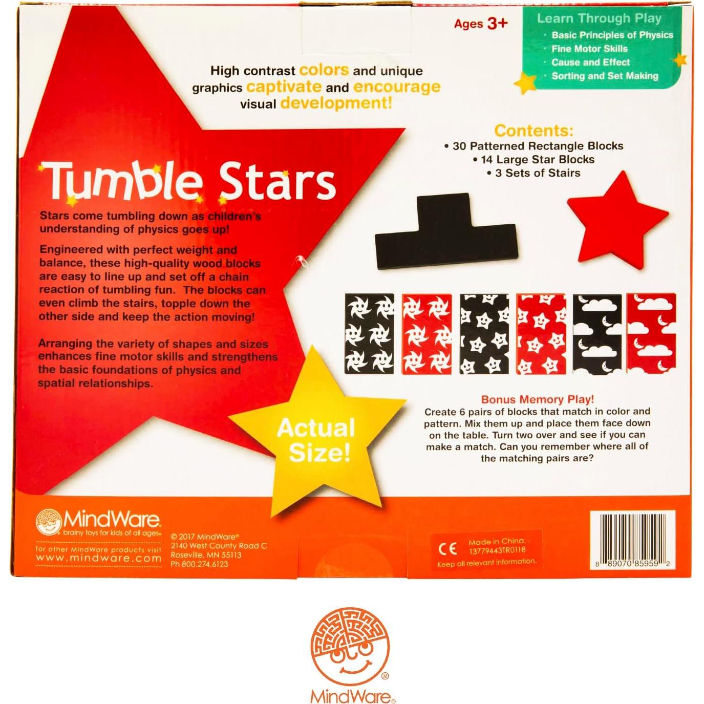 Dominó MindWare Tumble Stars para Niños + 30 Bloques