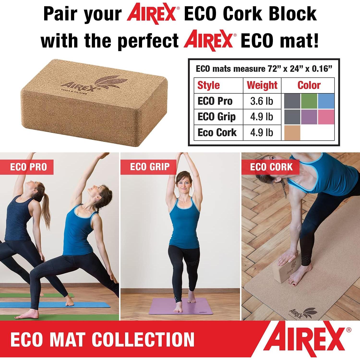 Bloque de Corcho ECO Airex para Yoga y Ejercicios - 22.86x15.24x10.16 cm