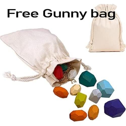 Bloques de Equilibrio de Madera RubRab - Juguete Educativo 36 Piezas