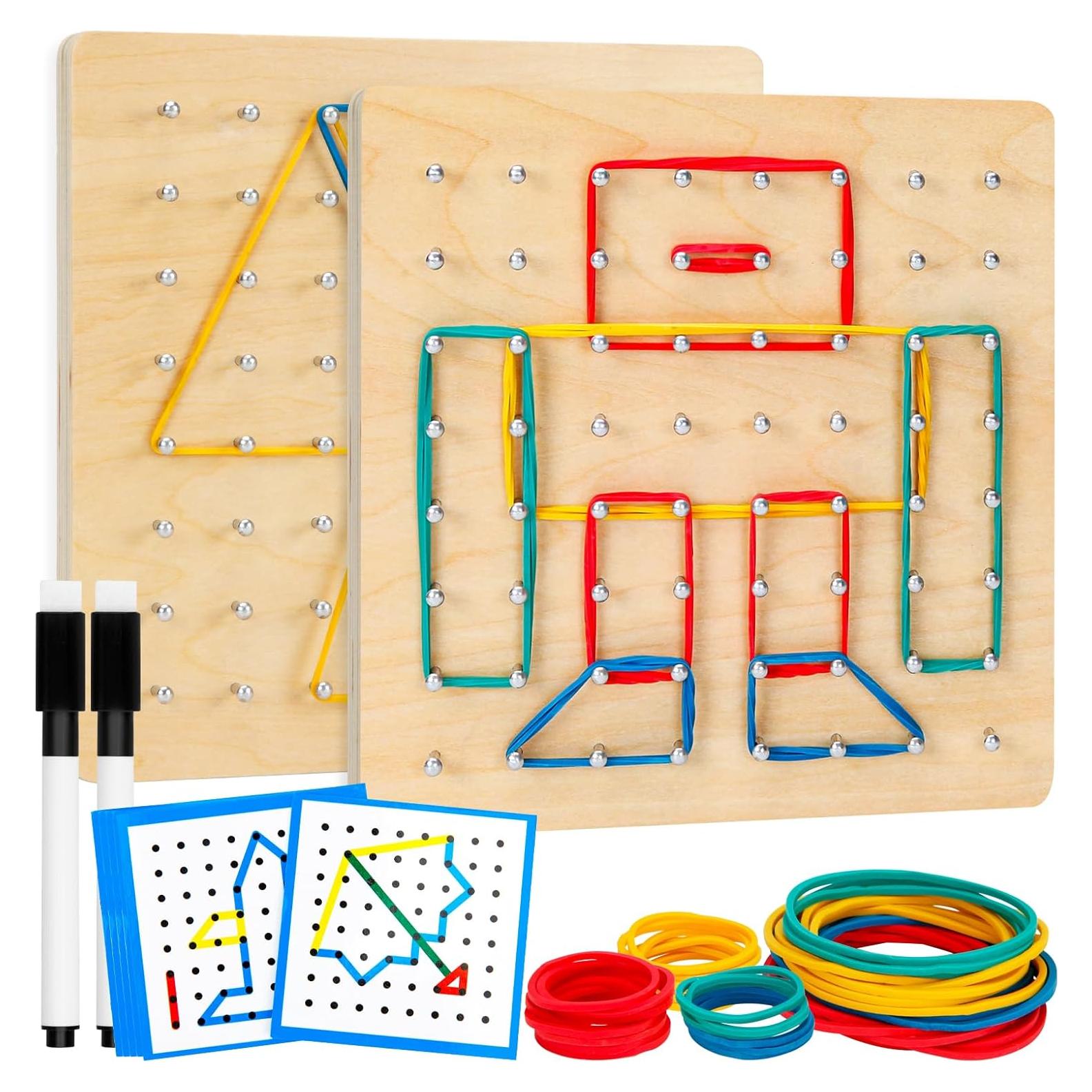 Paquete de 2 Tableros Geométricos de Madera HEELWIRE 18cm