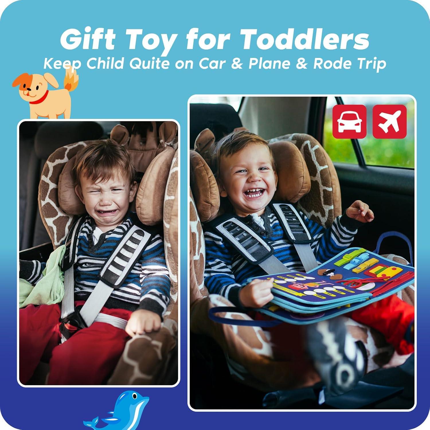 Tablero Ocupado Montessori INKLAB 8 Páginas Azul para Niños 3+