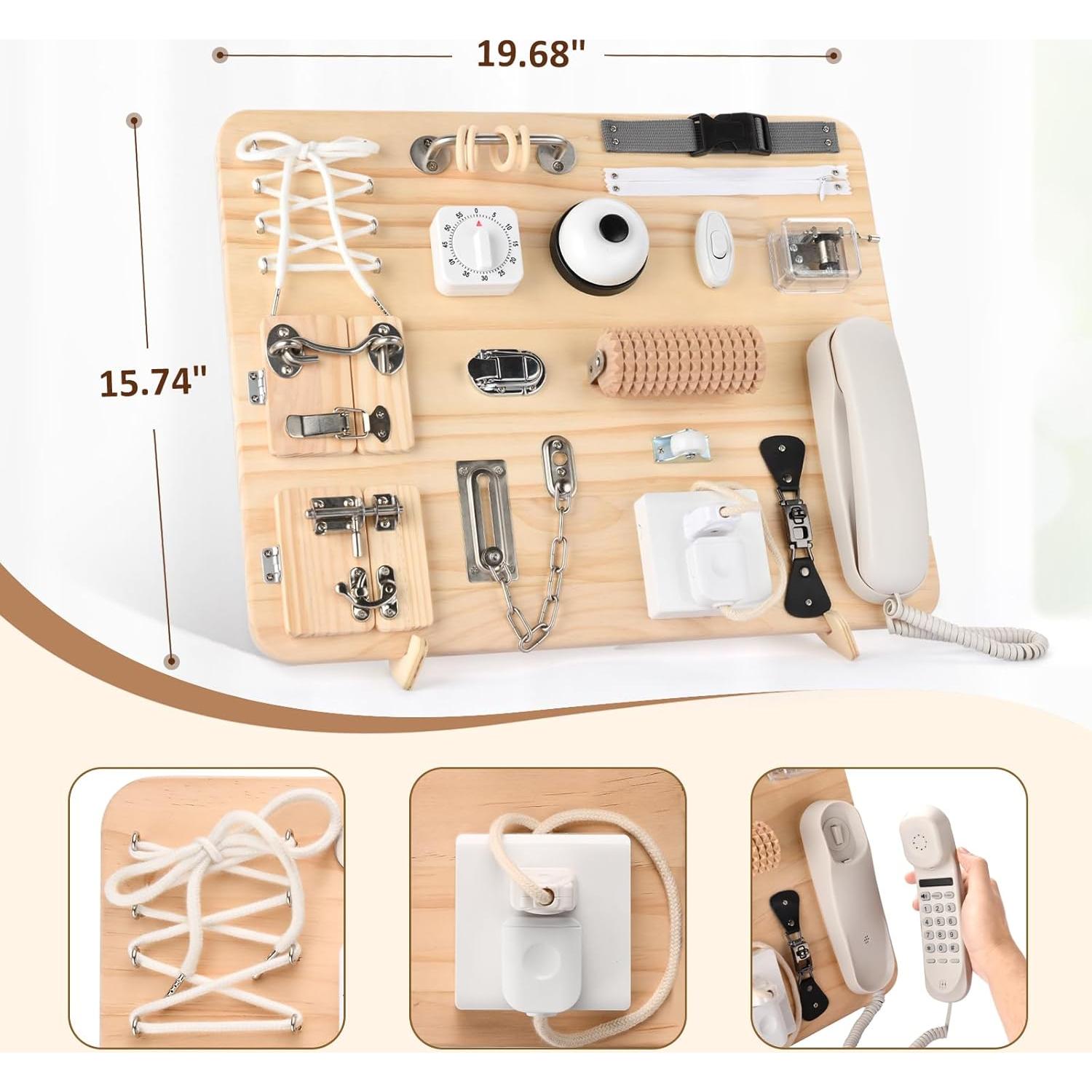 Tablero Ocupado Montessori Potatomato 21 en 1 para Niños 3 a 20 Años