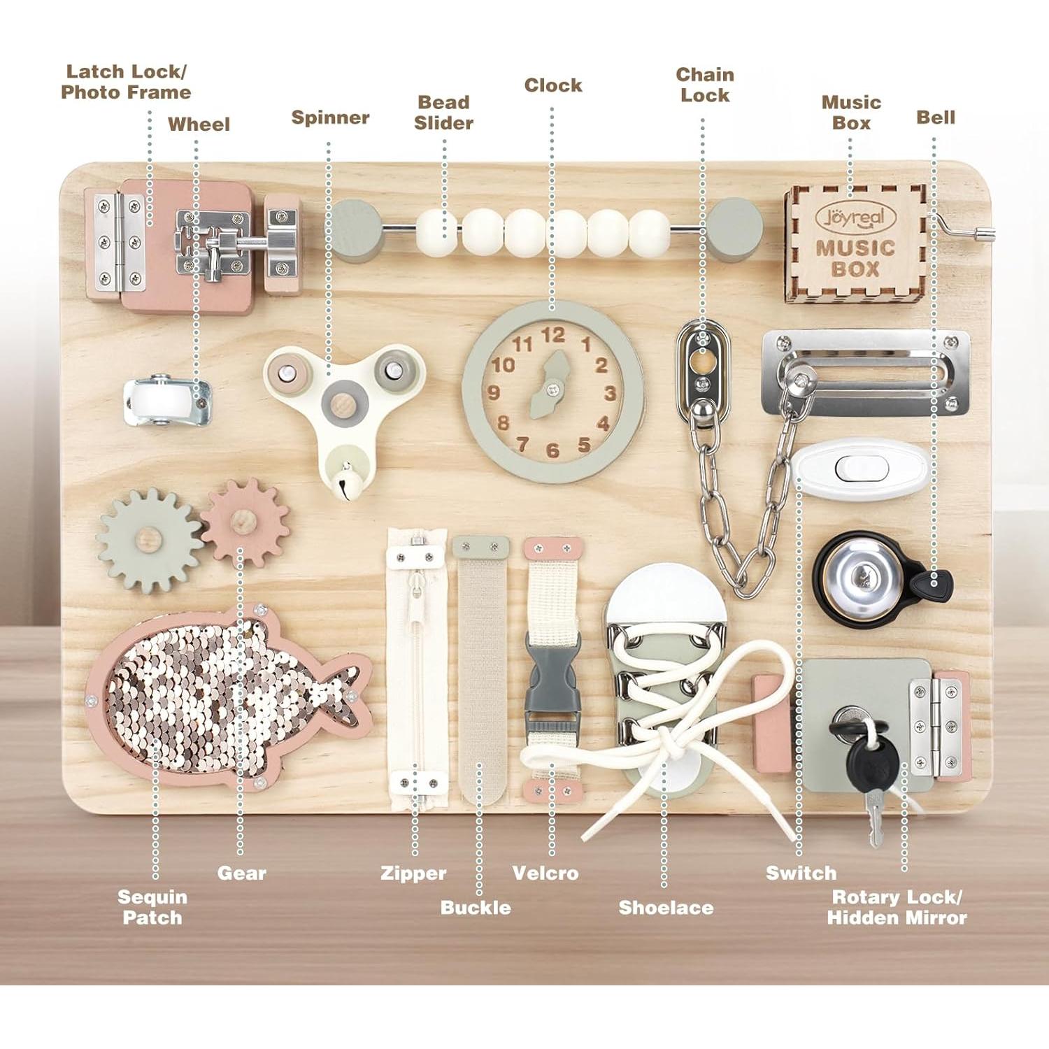 Tablero Ocupado Grande Joyreal Montessori para Niños 1-8 Años