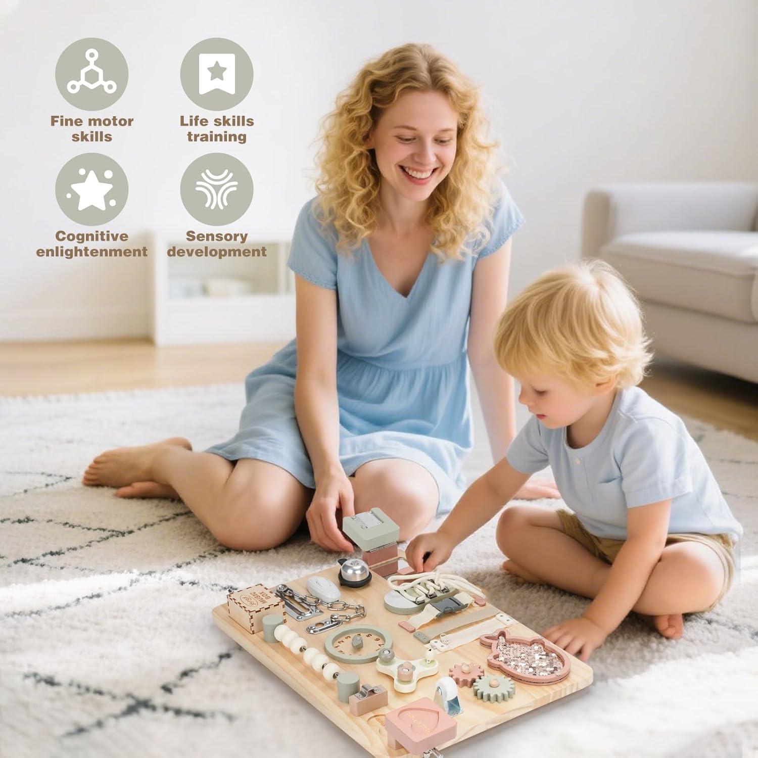 Tablero Ocupado Grande Joyreal Montessori para Niños 1-8 Años