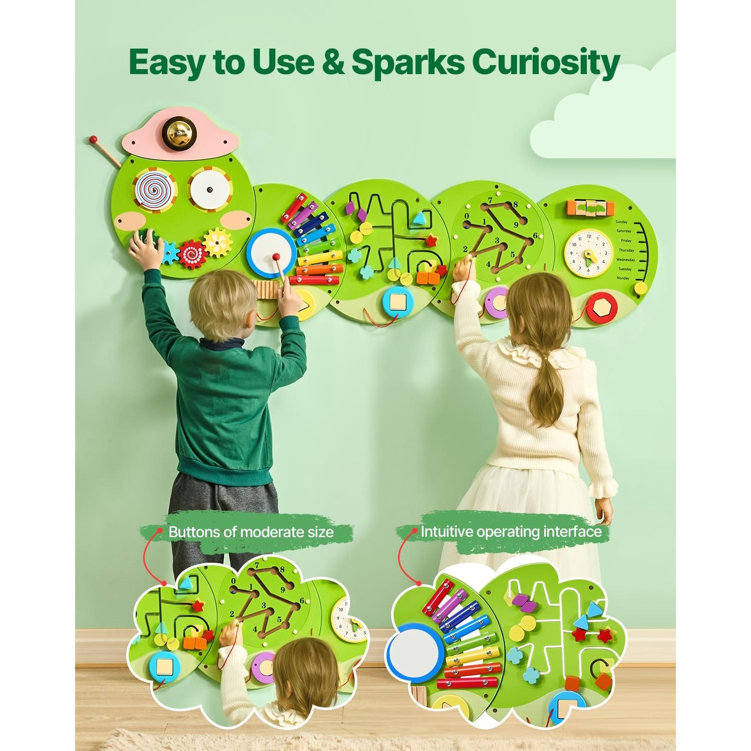 Tablero de Actividades Sensoriales VEVOR 12 Juegos Montessori