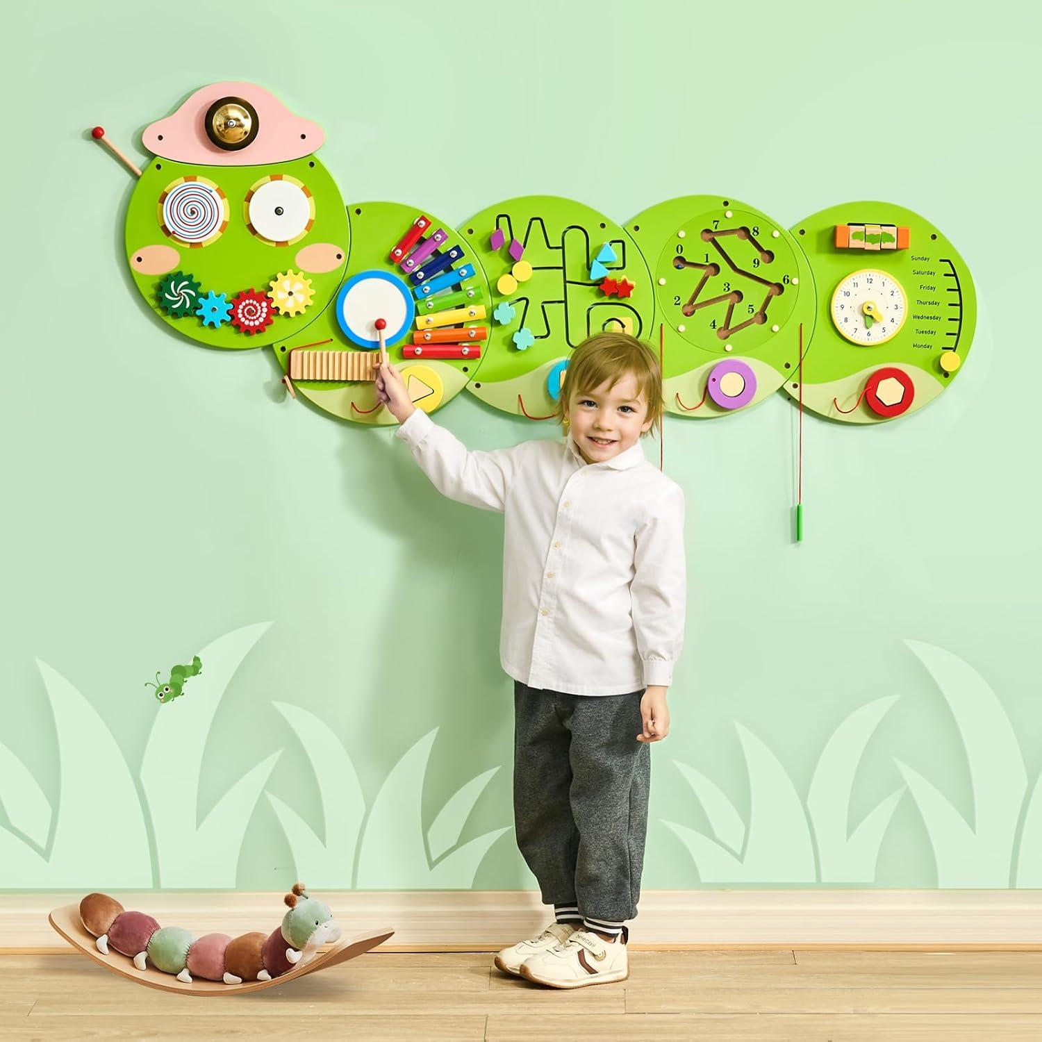 Tablero de Actividades Sensoriales VEVOR 12 Juegos Montessori