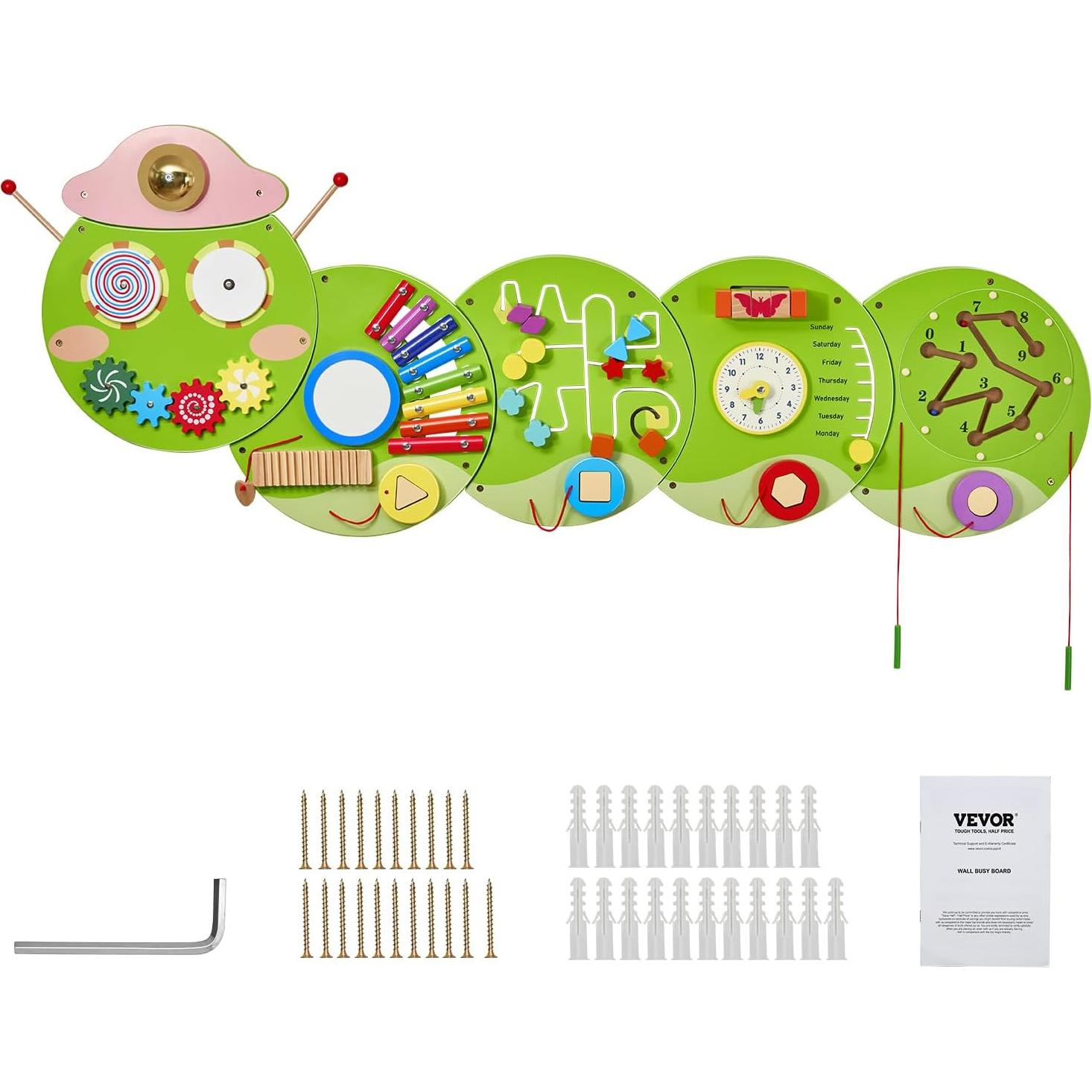 Tablero de Actividades Sensoriales VEVOR 12 Juegos Montessori