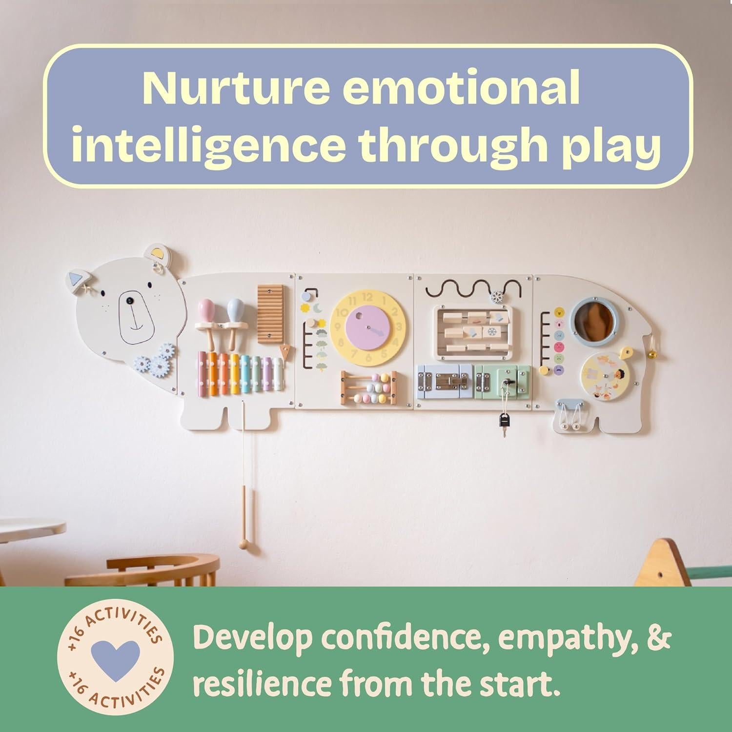 Panel Sensorial Montessori Floddle 70x41 cm para Niños 1-3 años