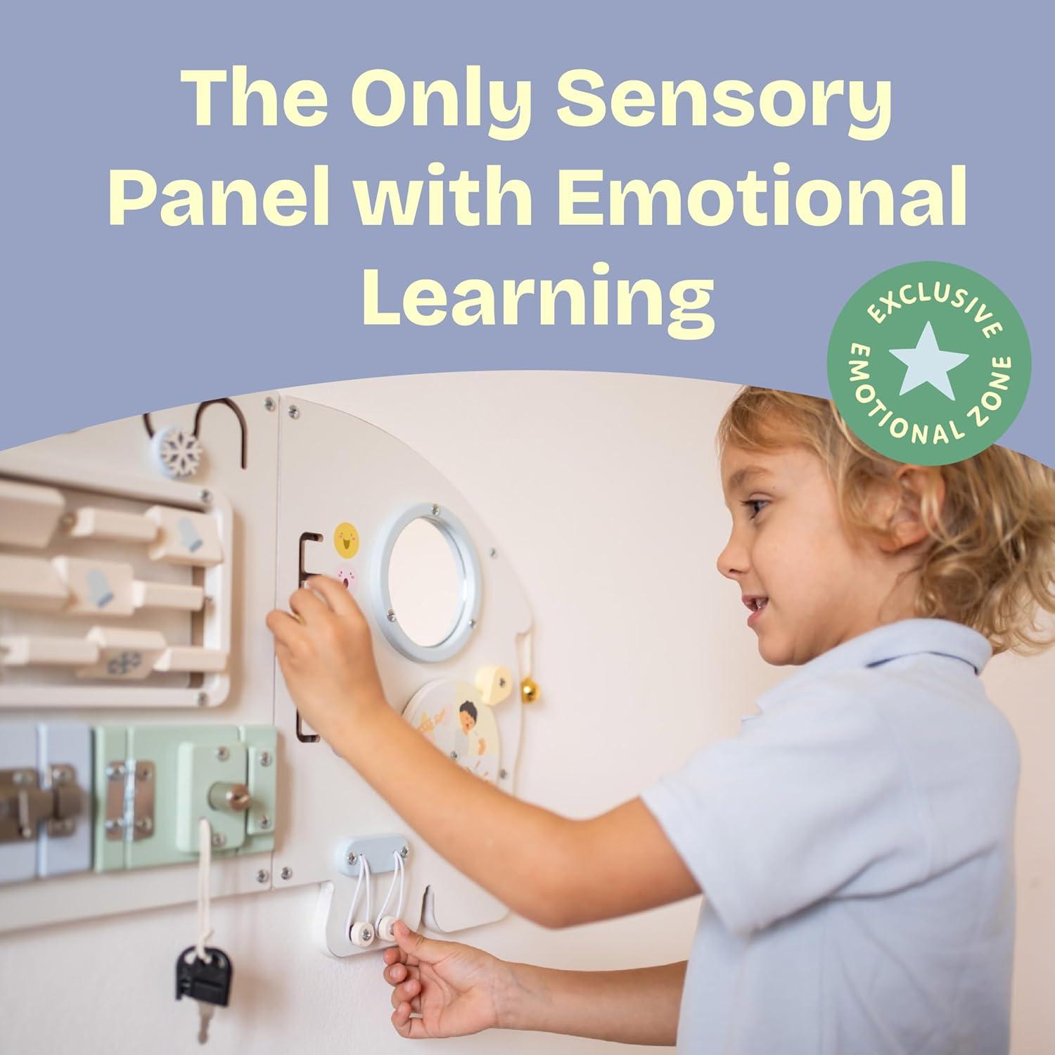 Panel Sensorial Montessori Floddle 70x41 cm para Niños 1-3 años