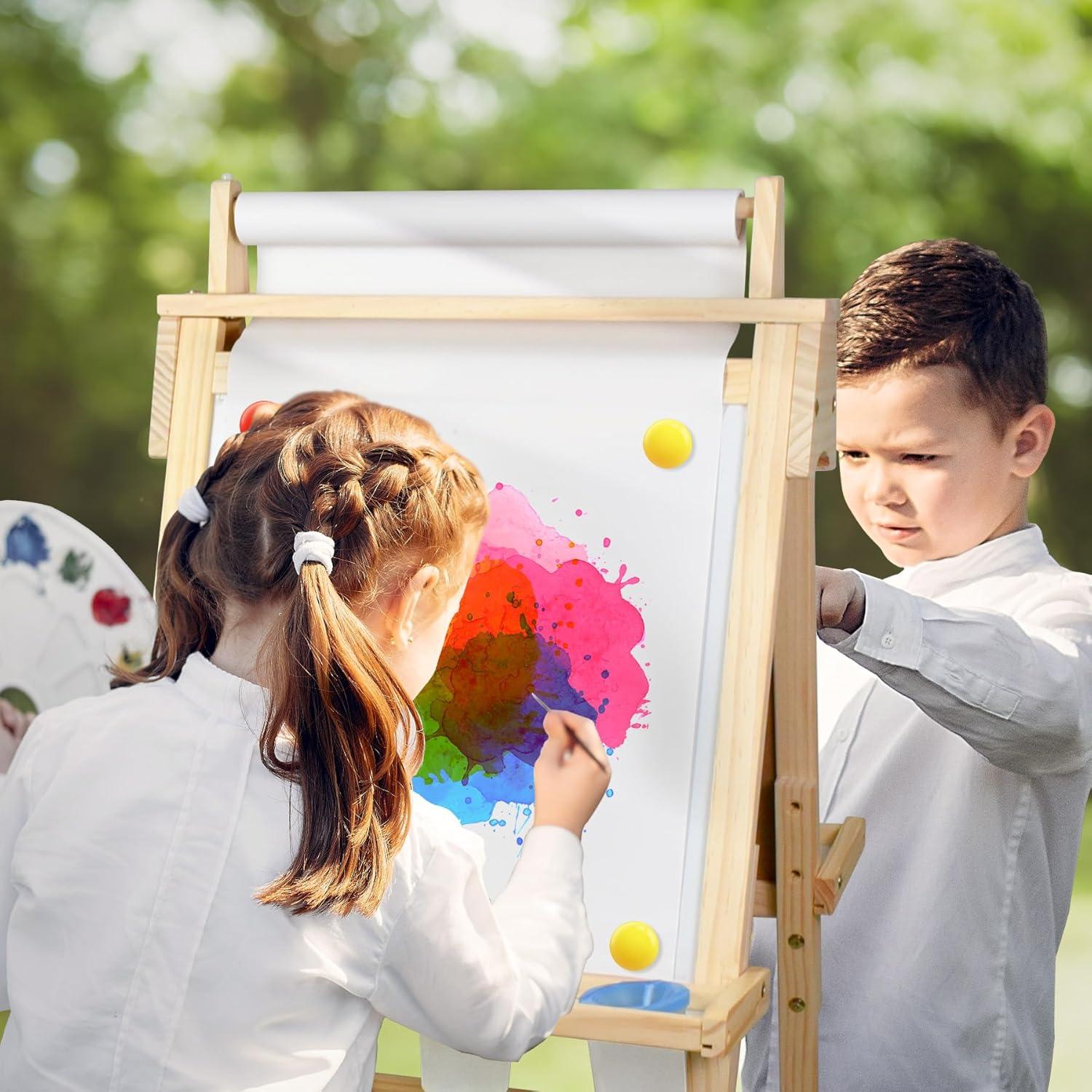 Caballete de Madera Joyooss para Niños Ajustable con Accesorios