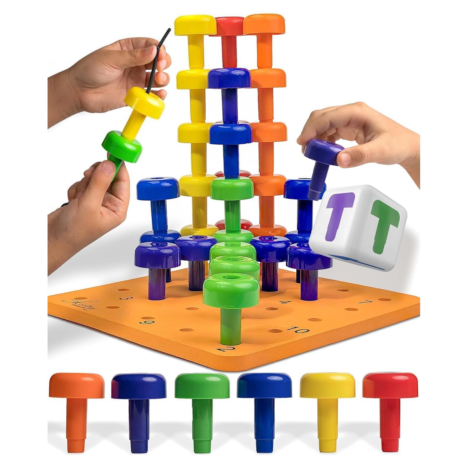 Conjunto de Juguetes Montessori Skoolzy - Tablero de Clavos 33 Piezas