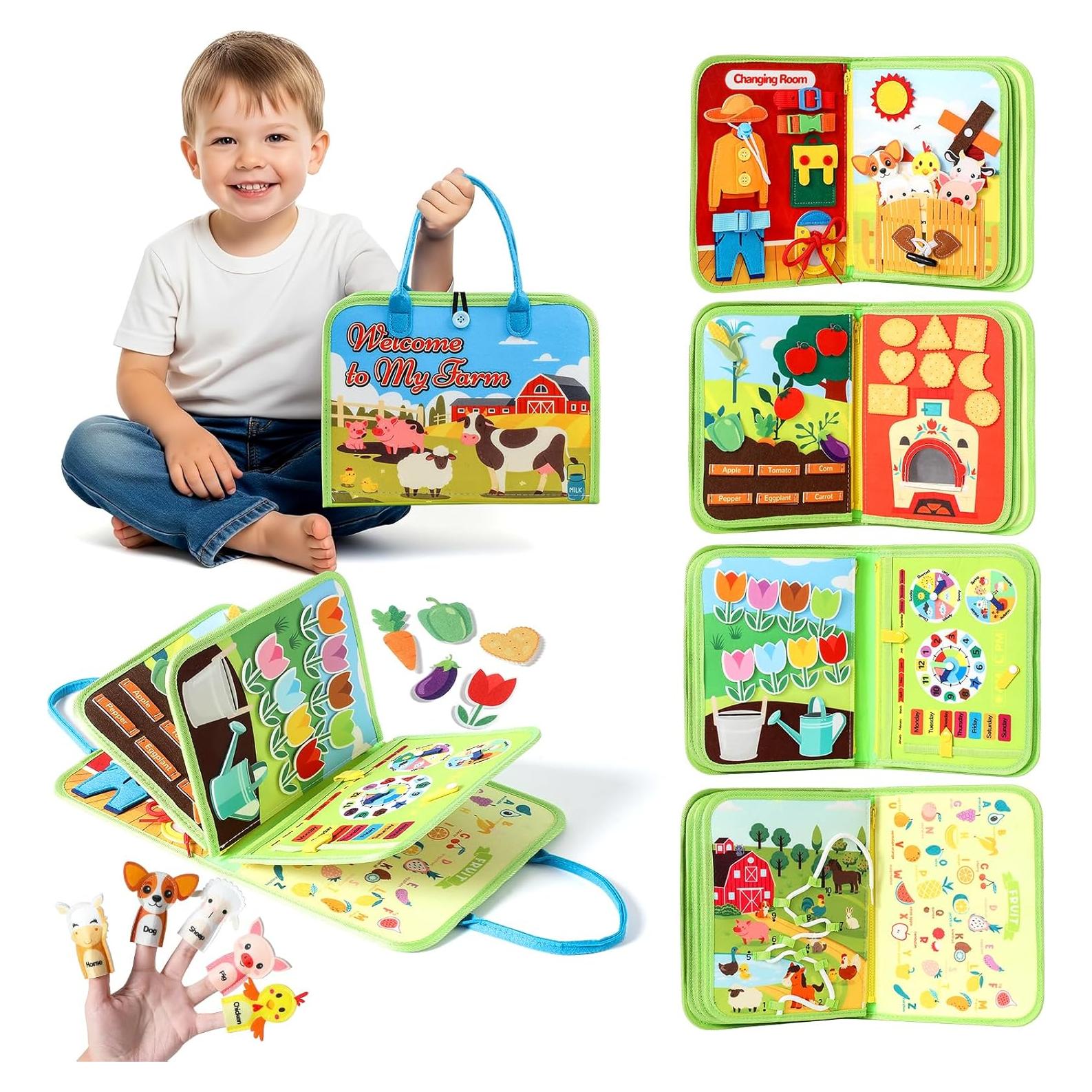 Tablero Ocupado Montessori POIKSHARK 30+ Actividades 3-6 Años