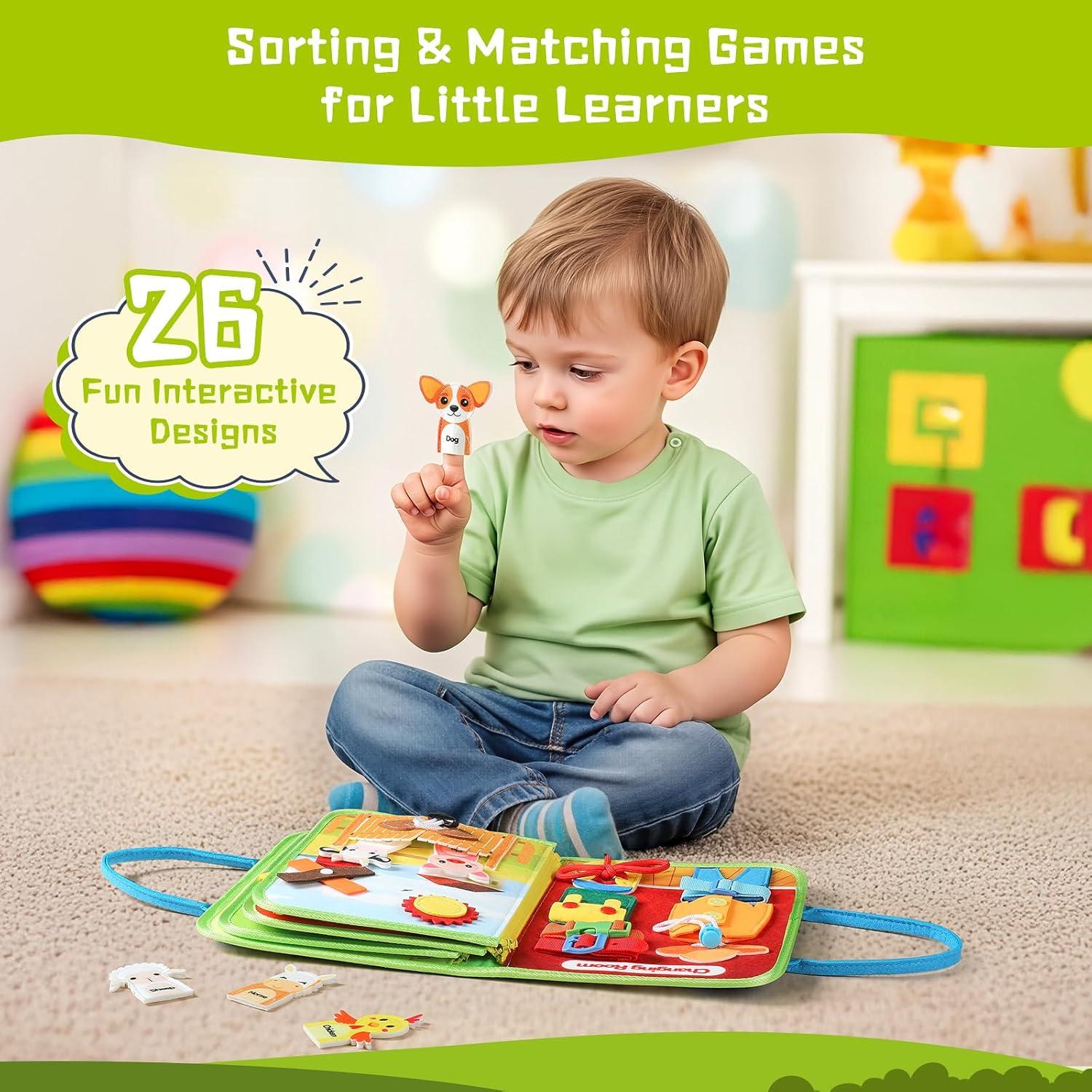 Tablero Ocupado Montessori POIKSHARK 30+ Actividades 3-6 Años