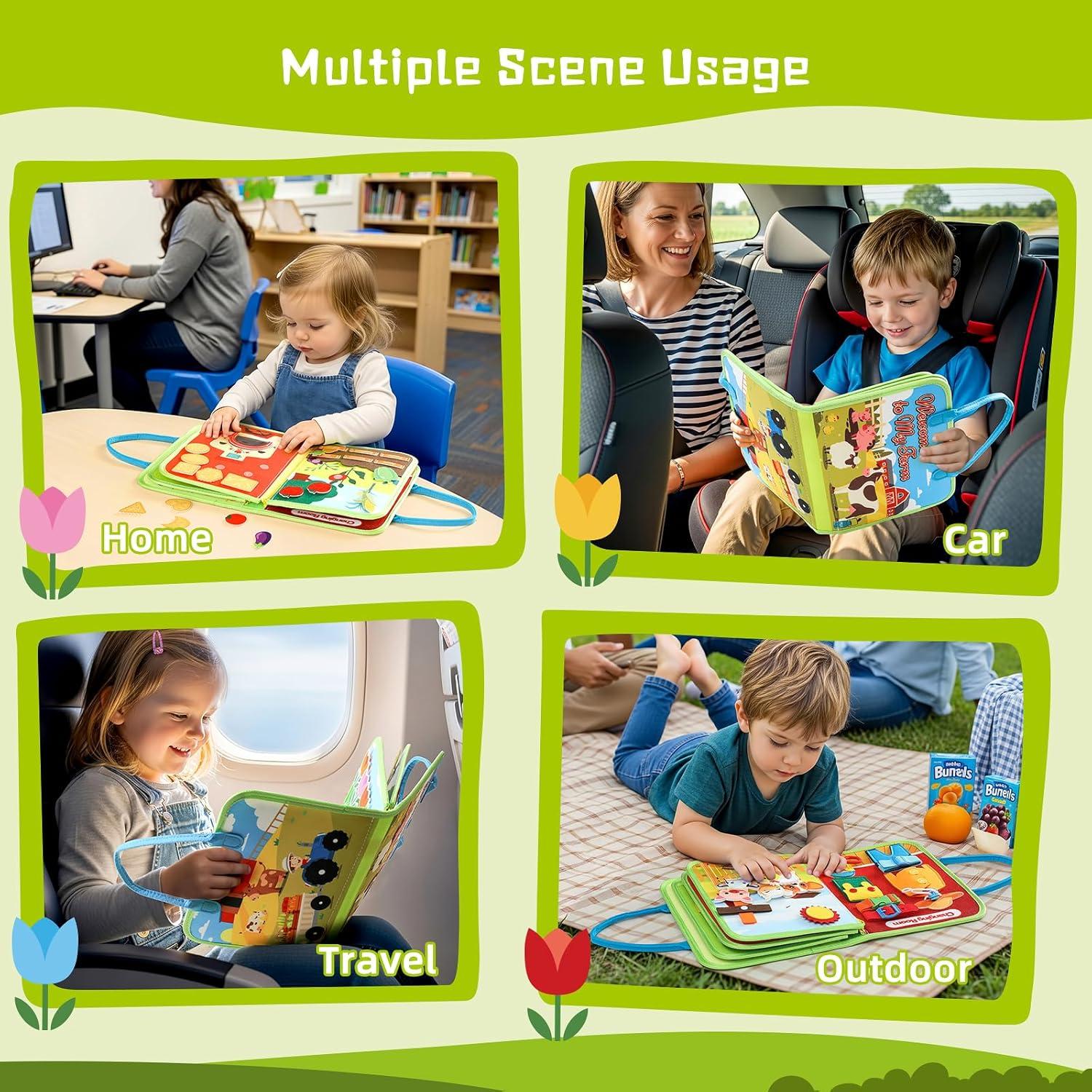 Tablero Ocupado Montessori POIKSHARK 30+ Actividades 3-6 Años