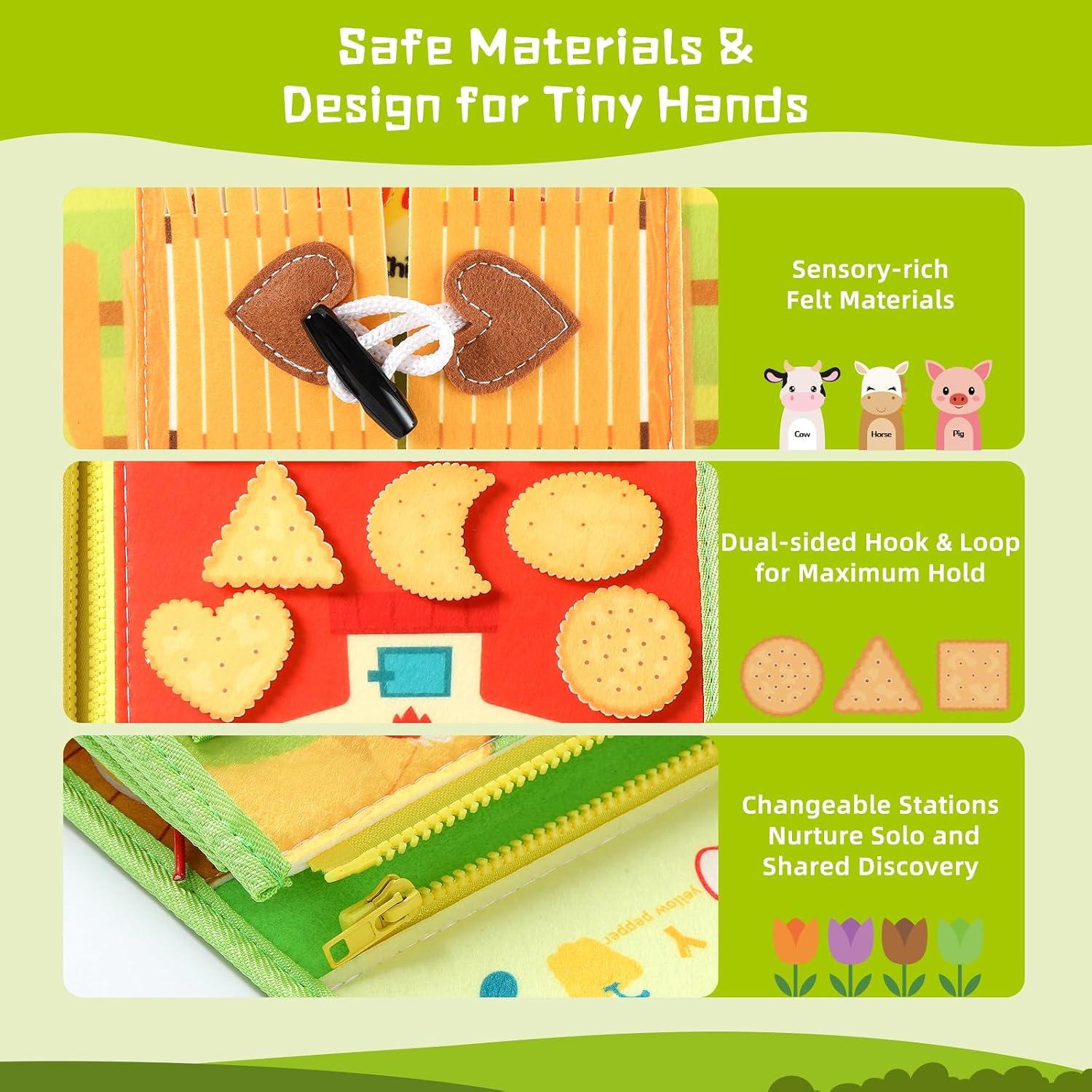 Tablero Ocupado Montessori POIKSHARK 30+ Actividades 3-6 Años