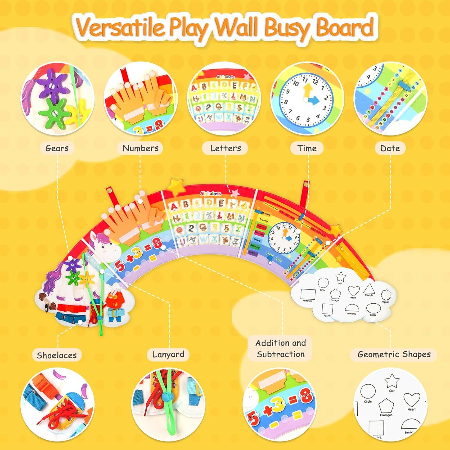 Tablero Ocupado Sensorial Montessori JAYOBGO para Niños 3-6 Años