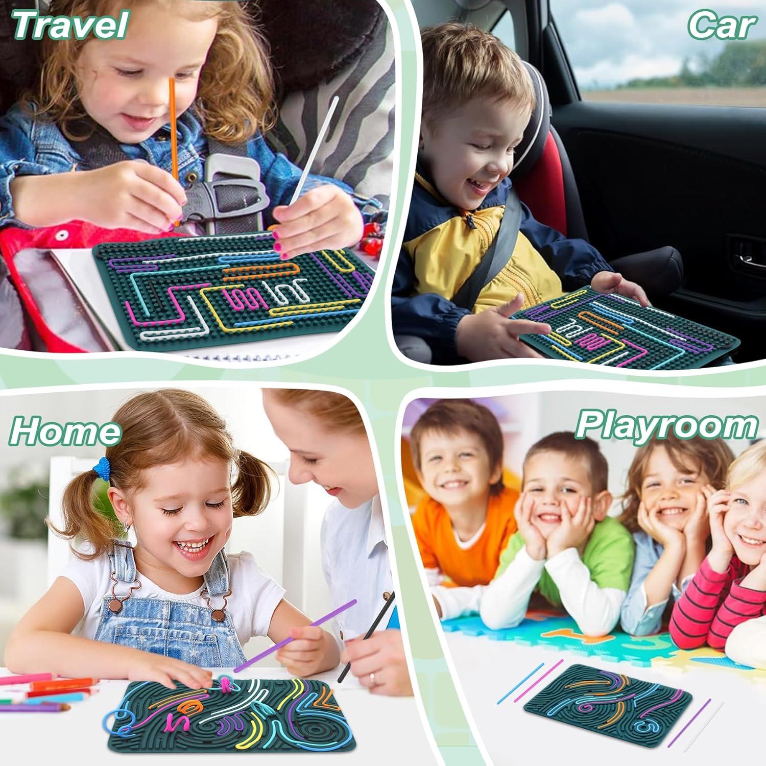 Tablero Sensorial de Silicona Liangding - 40 Cuerdas - 20x14 cm