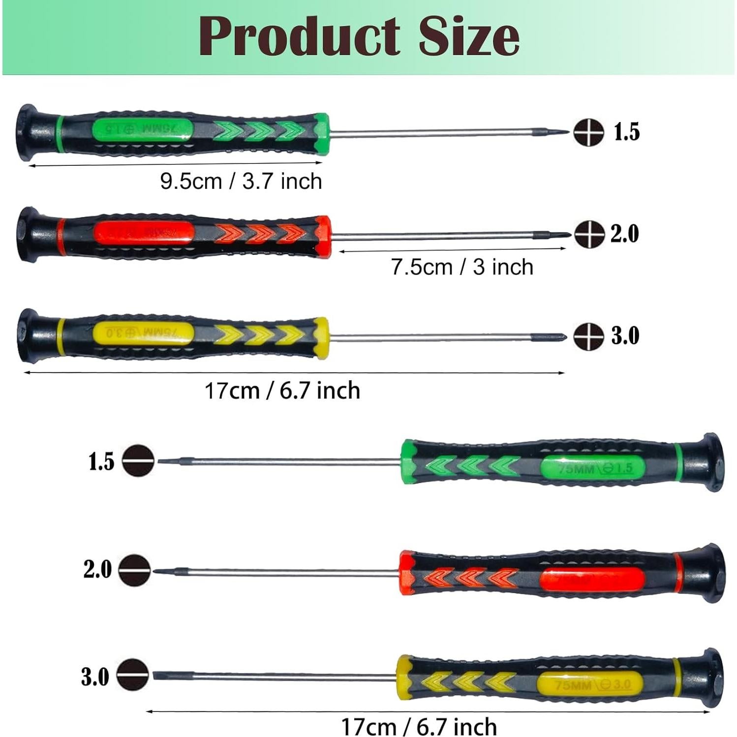 Juego de Destornilladores M-jump 6 Piezas Magnéticos Antideslizantes