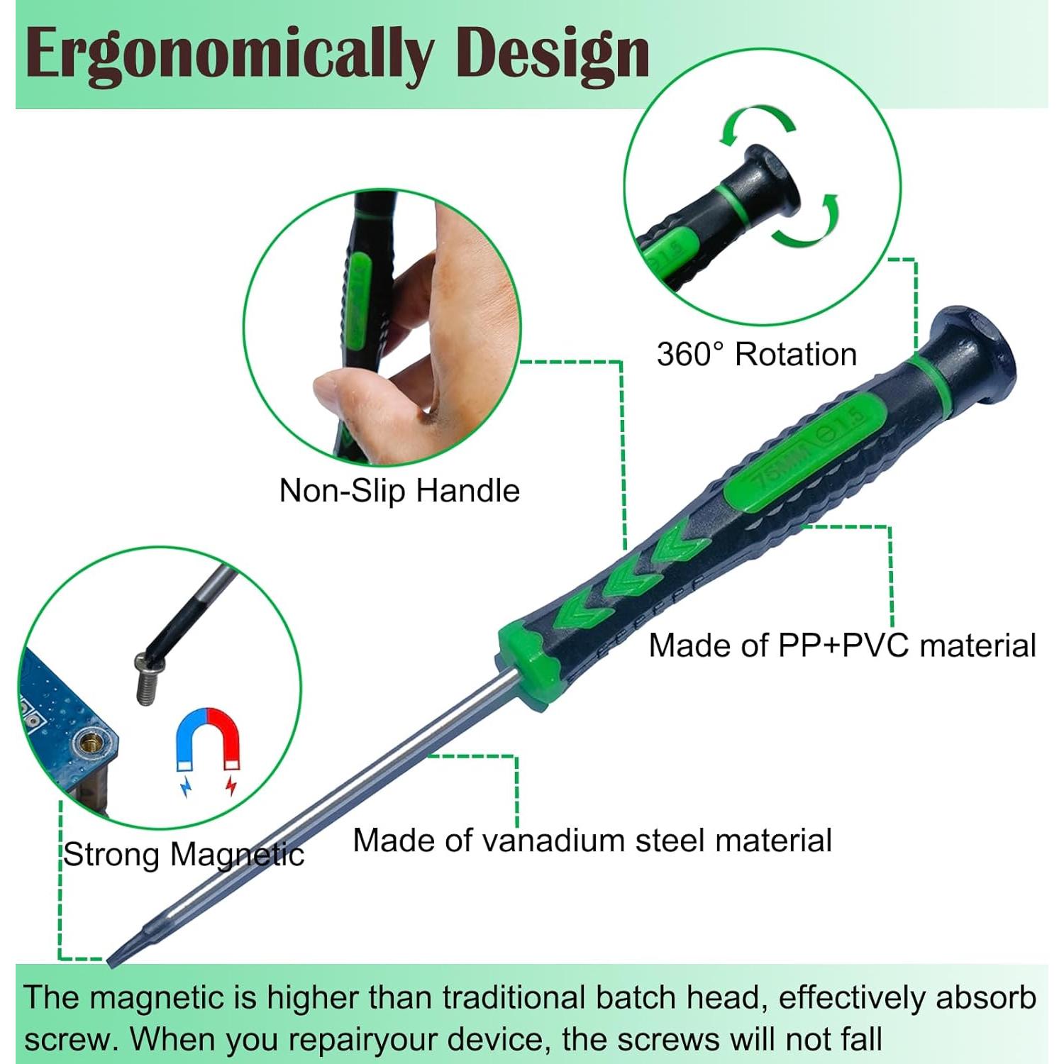 Juego de Destornilladores M-jump 6 Piezas Magnéticos Antideslizantes