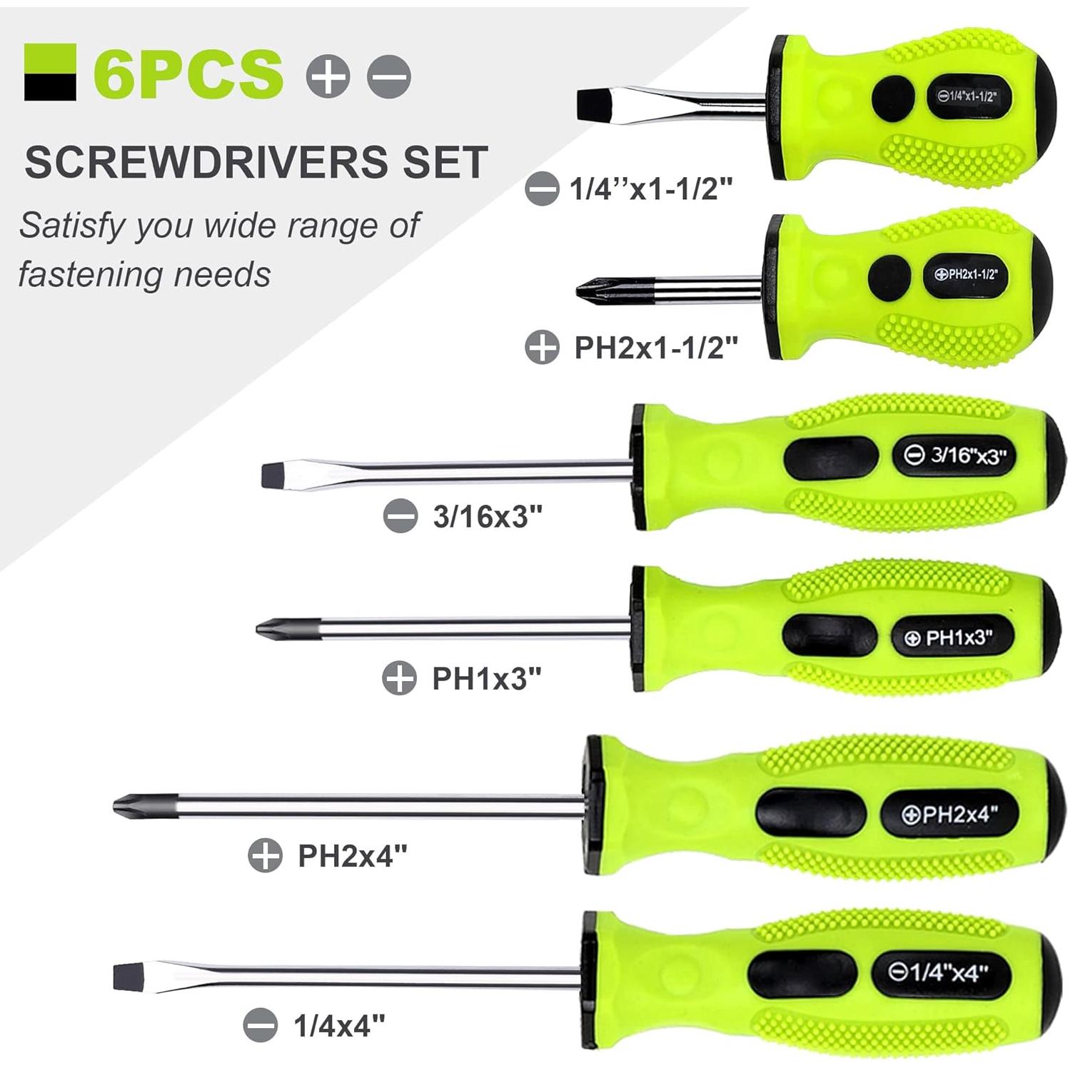 Juego de Destornilladores Magnéticos 21 Piezas FASTPRO Verde