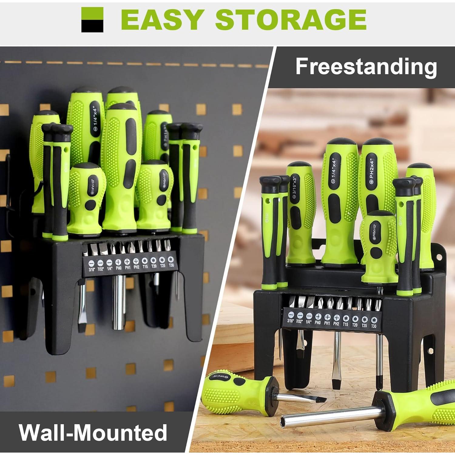 Juego de Destornilladores Magnéticos 21 Piezas FASTPRO Verde