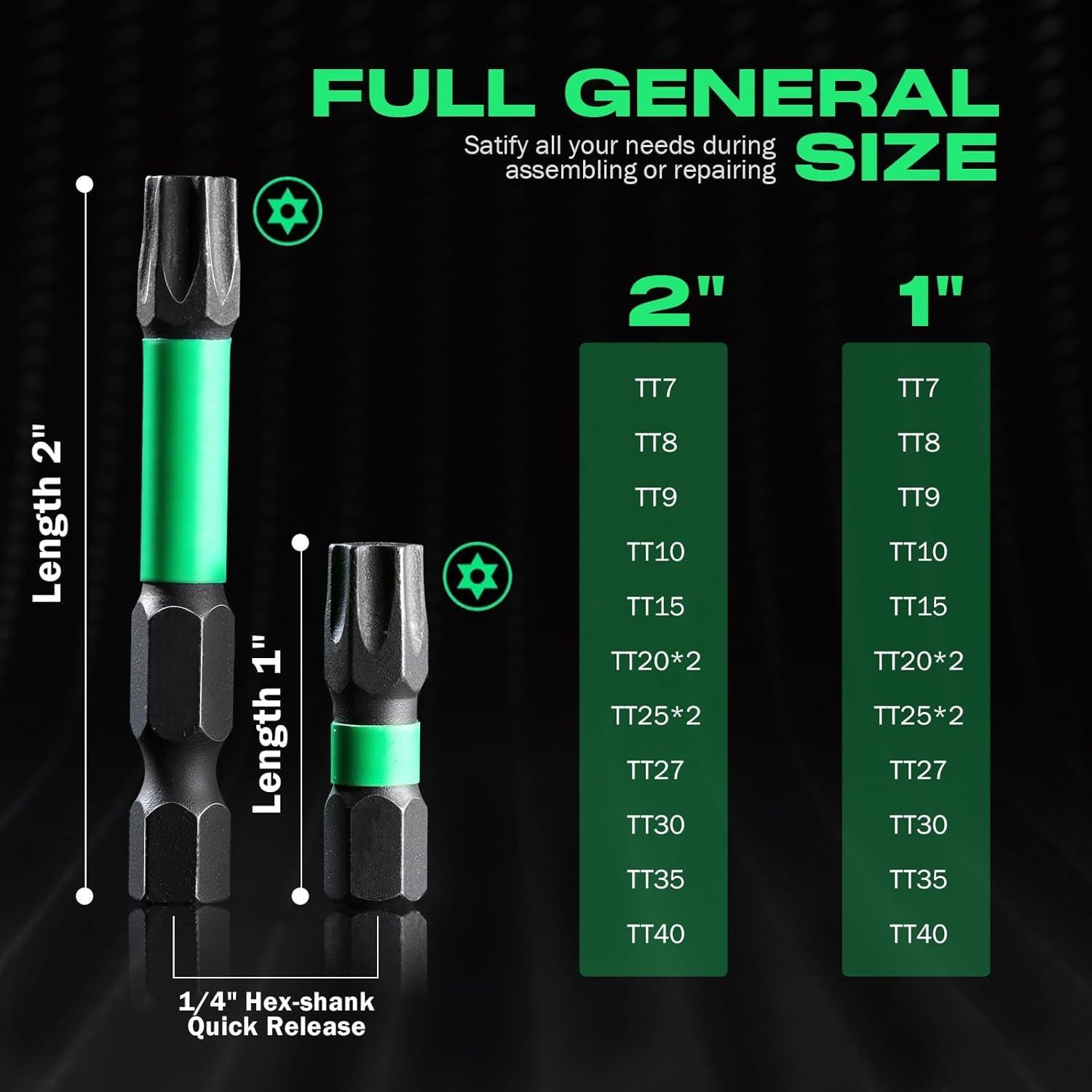 Juego de 27 Puntas Torx de Impacto RIYNIBIY S2 Magnéticas