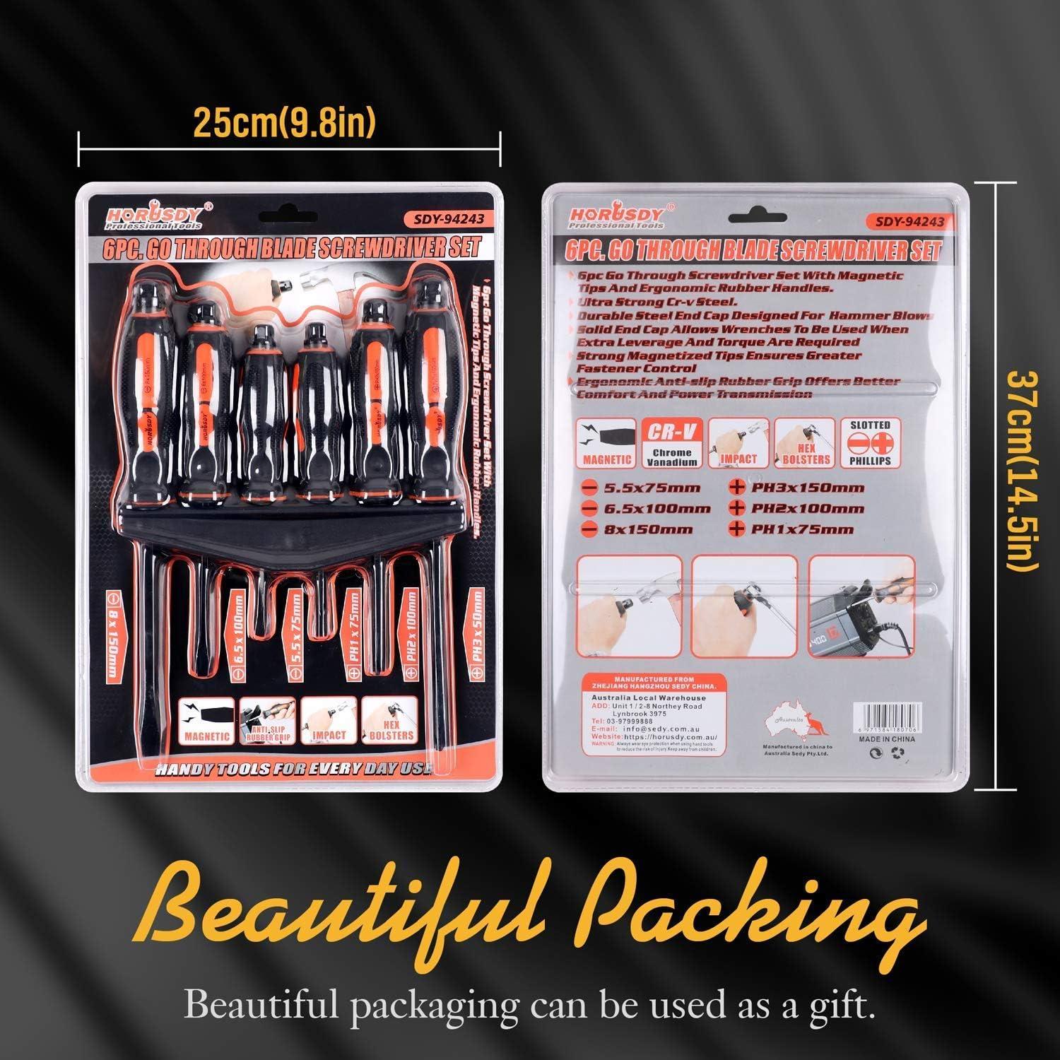 Juego de Destornilladores Magnéticos 6 Piezas HORUSDY