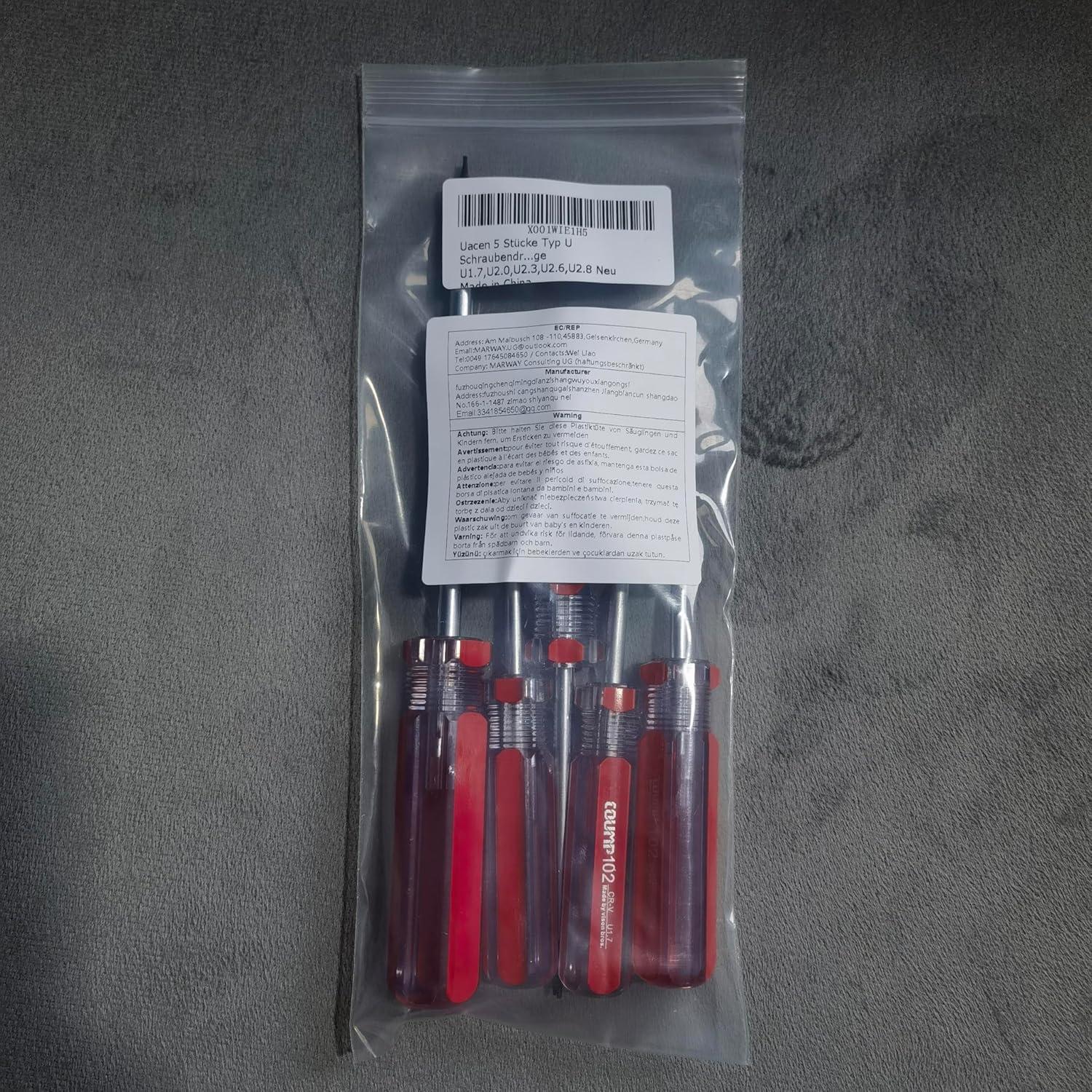 Juego de 5 Destornilladores Tipo U Uacen con Punta Magnética