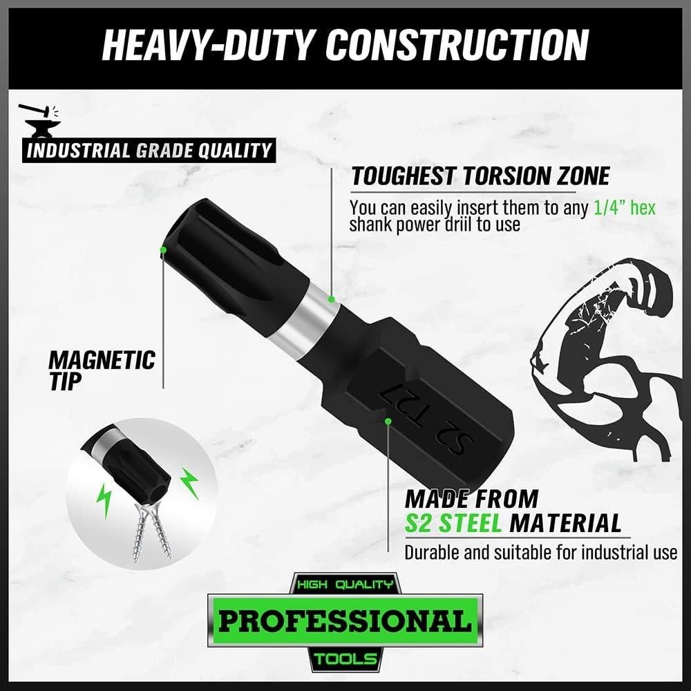 Set de 20 Puntas Torx SWANLAKE Acero S2 Hexagonal 1/4"