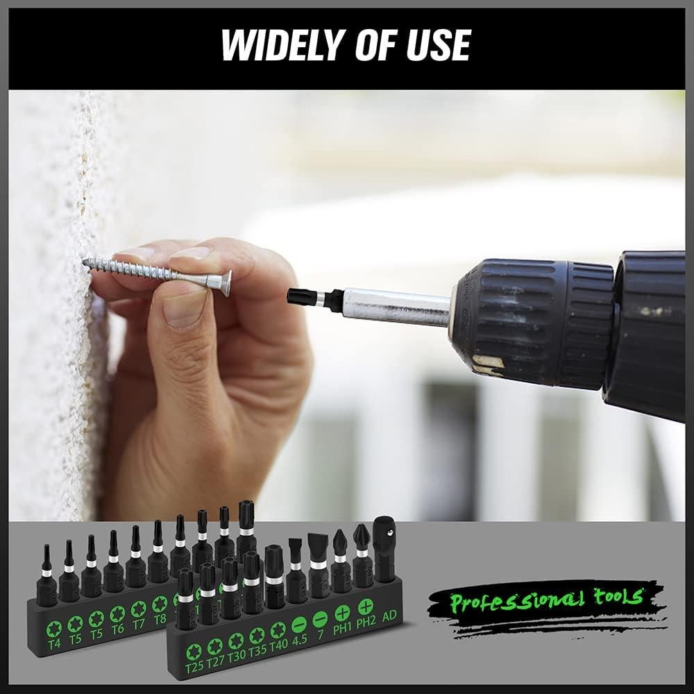 Set de 20 Puntas Torx SWANLAKE Acero S2 Hexagonal 1/4"