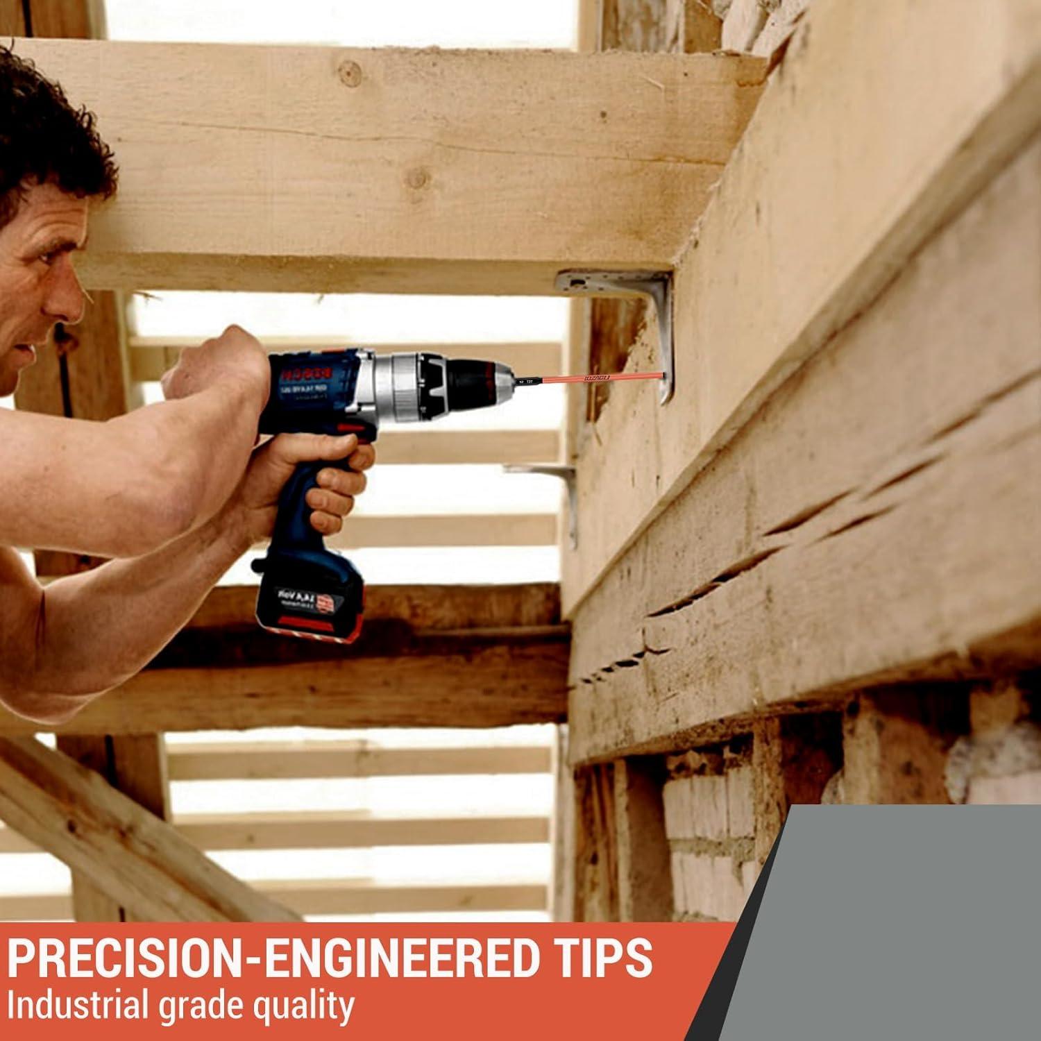 Juego de 12 Puntas Torx Largas LOZAGU 152mm Magnéticas