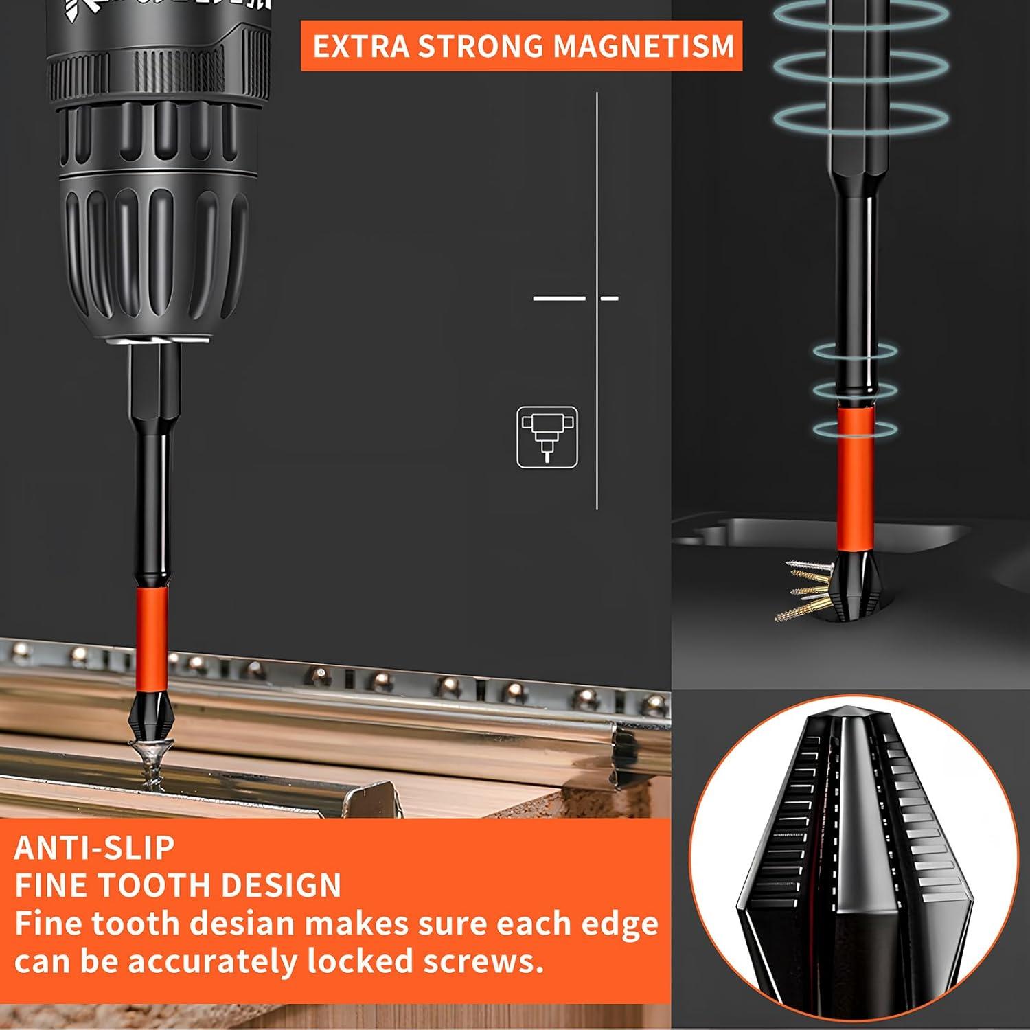 Juego de Puntas de Destornillador Magnético Kangsite 12 Pcs S2