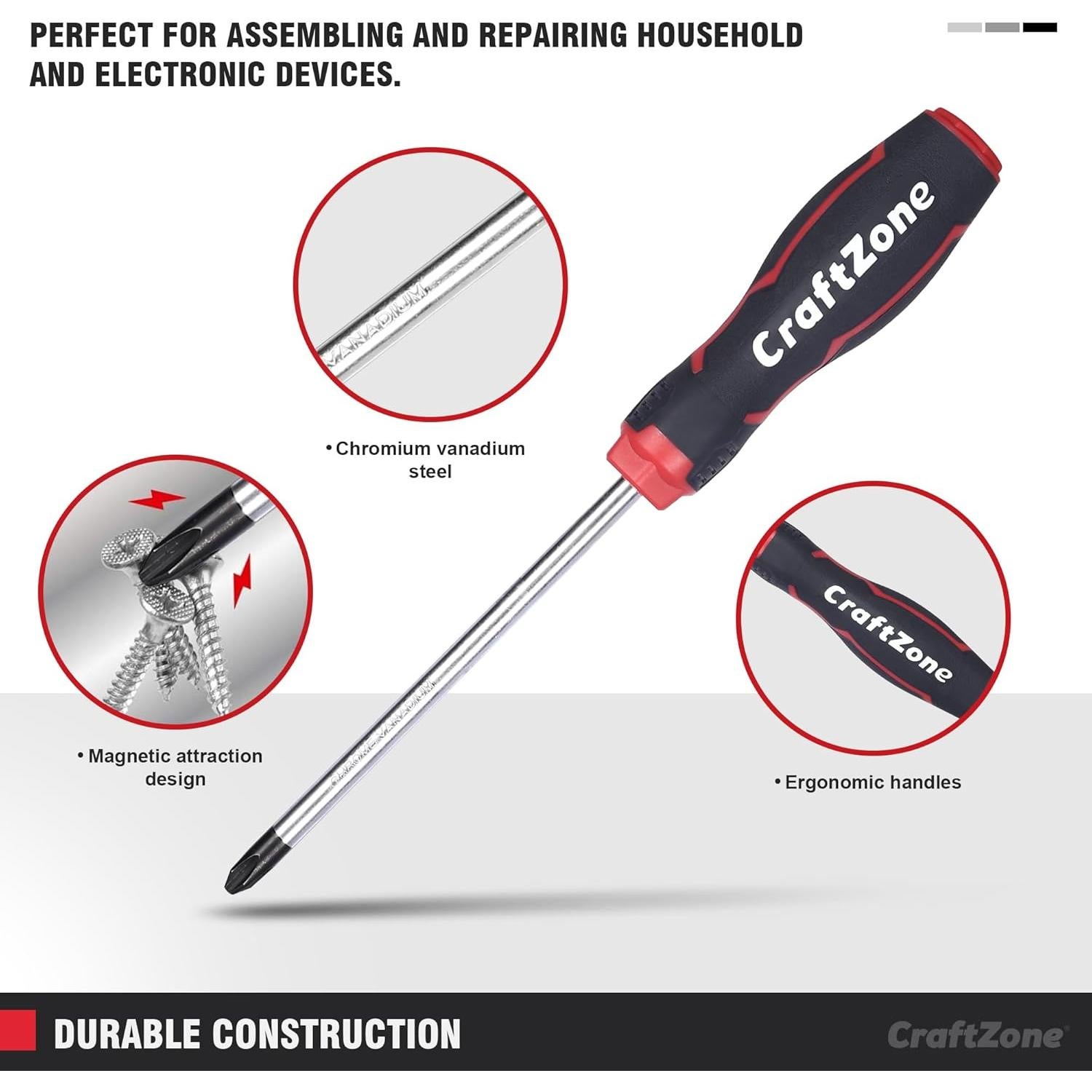 Juego de Destornilladores Magnéticos 11 Piezas CRAFTZONE