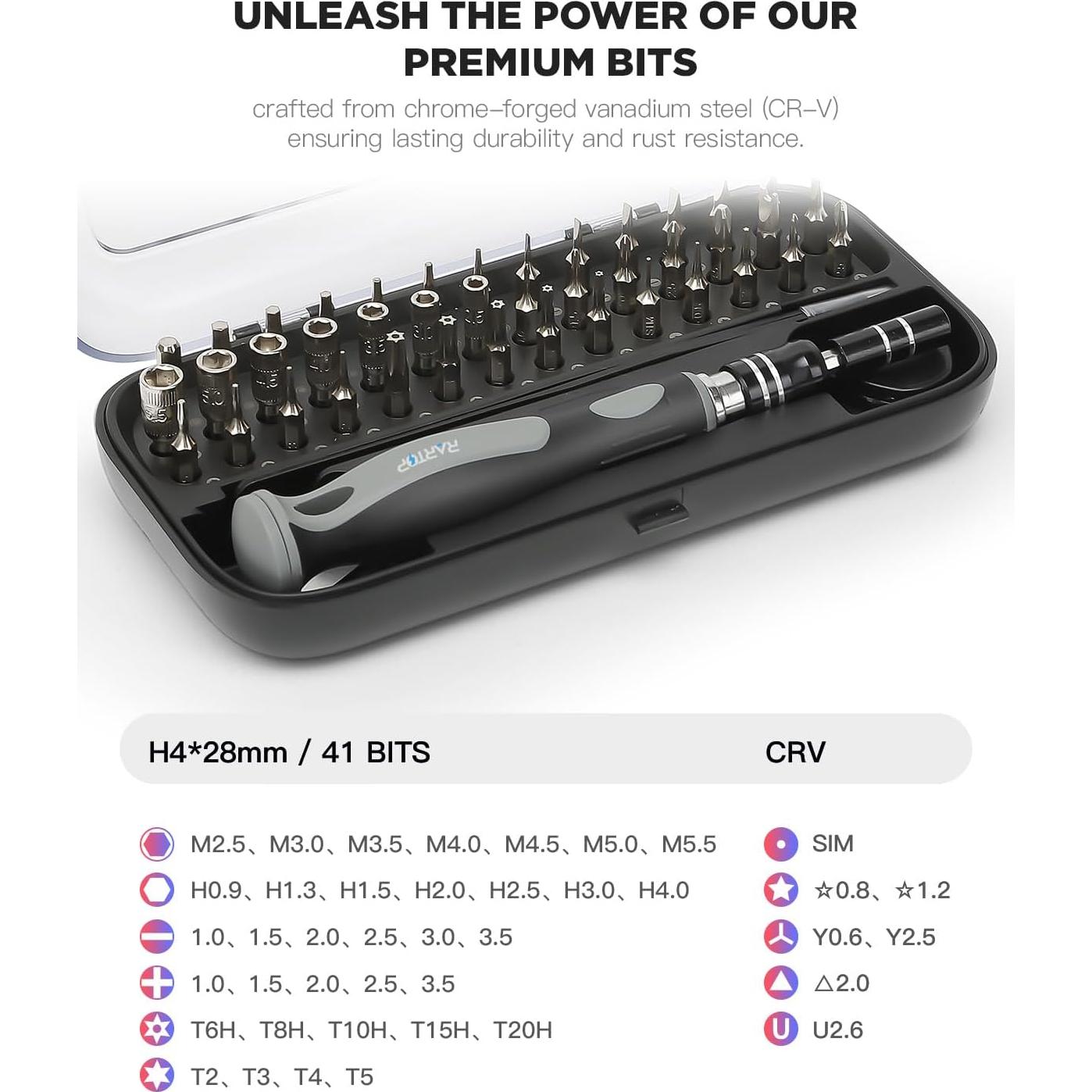 Juego de Destornilladores de Precisión RARTOP 48 en 1 con Estuche