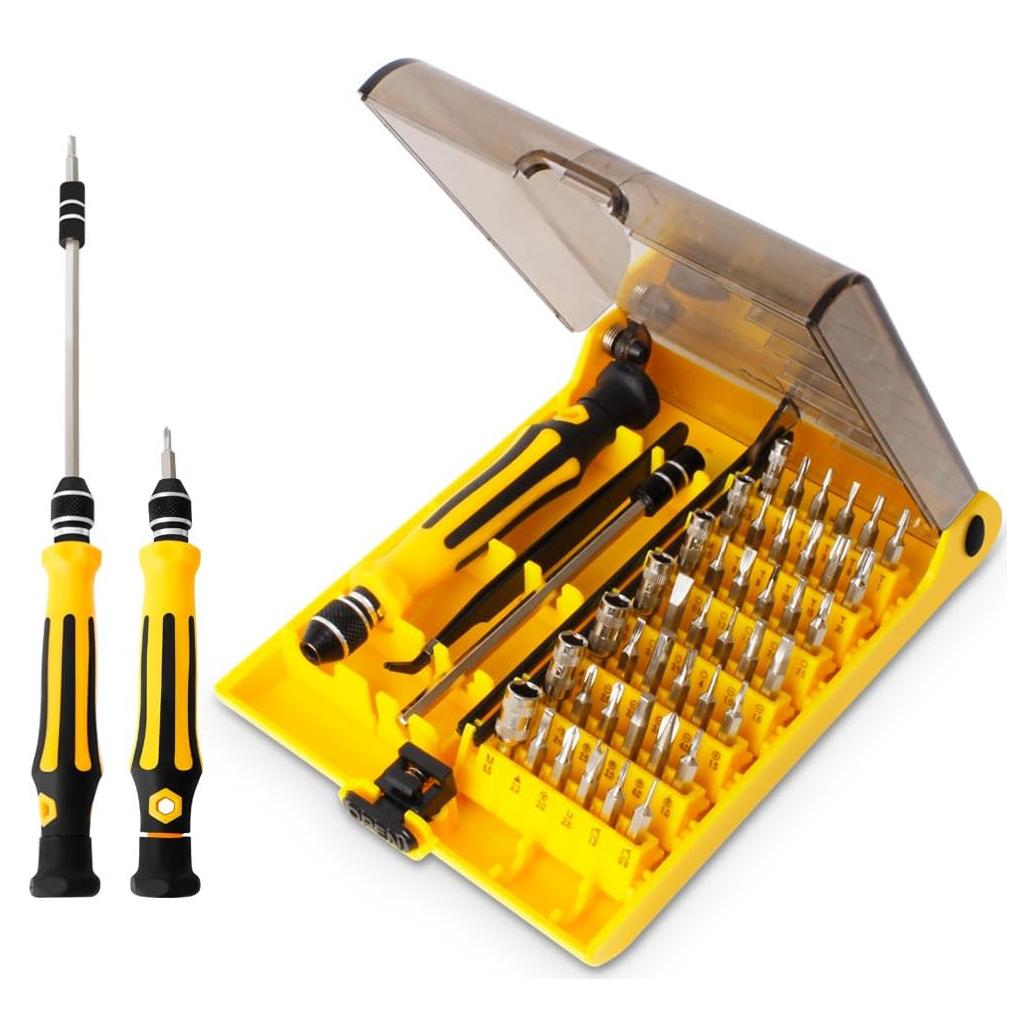 Juego de Destornilladores Mini 45 en 1 VCOO con Pinzas y Extensión